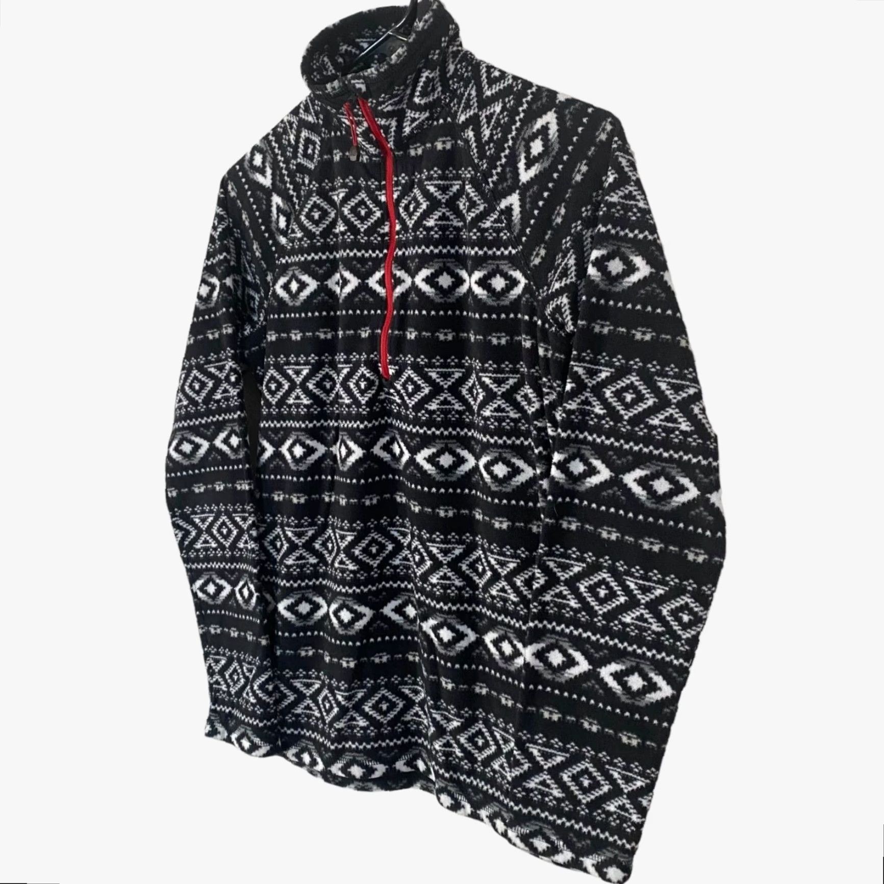 Eddie Bauer Eddie Bauer Sweater Women S Black Quest Fleece 1/4 Zip Mock Neck Aztec Pullover Outdoor Womens Size S / US 4 / IT 40 - 3 Thumbnail