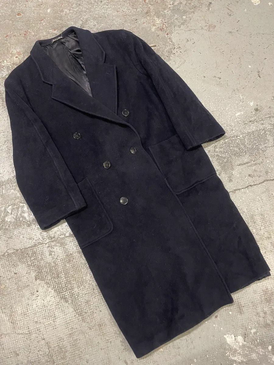 Giorgio Armani 1990s Giorgio Armani Navy Wool Trench Coat Size US M / EU 48-50 / 2 - 5 Thumbnail