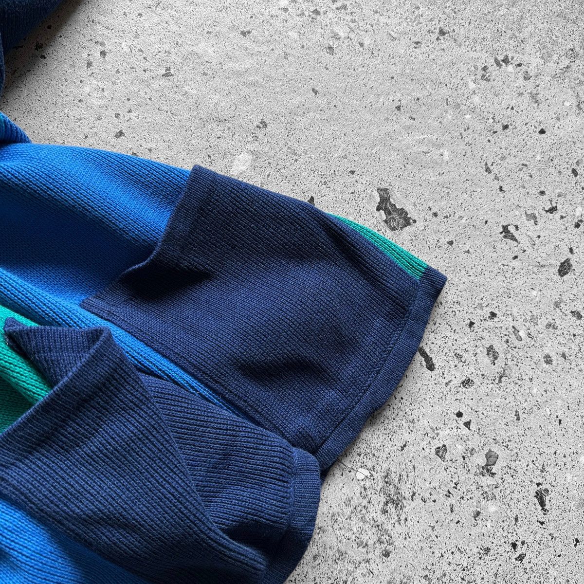 Other Kriss Sweden Womens Knit Cardigan Blue Colorblock Sweater Size L / US 10 / IT 46 - 6 Thumbnail