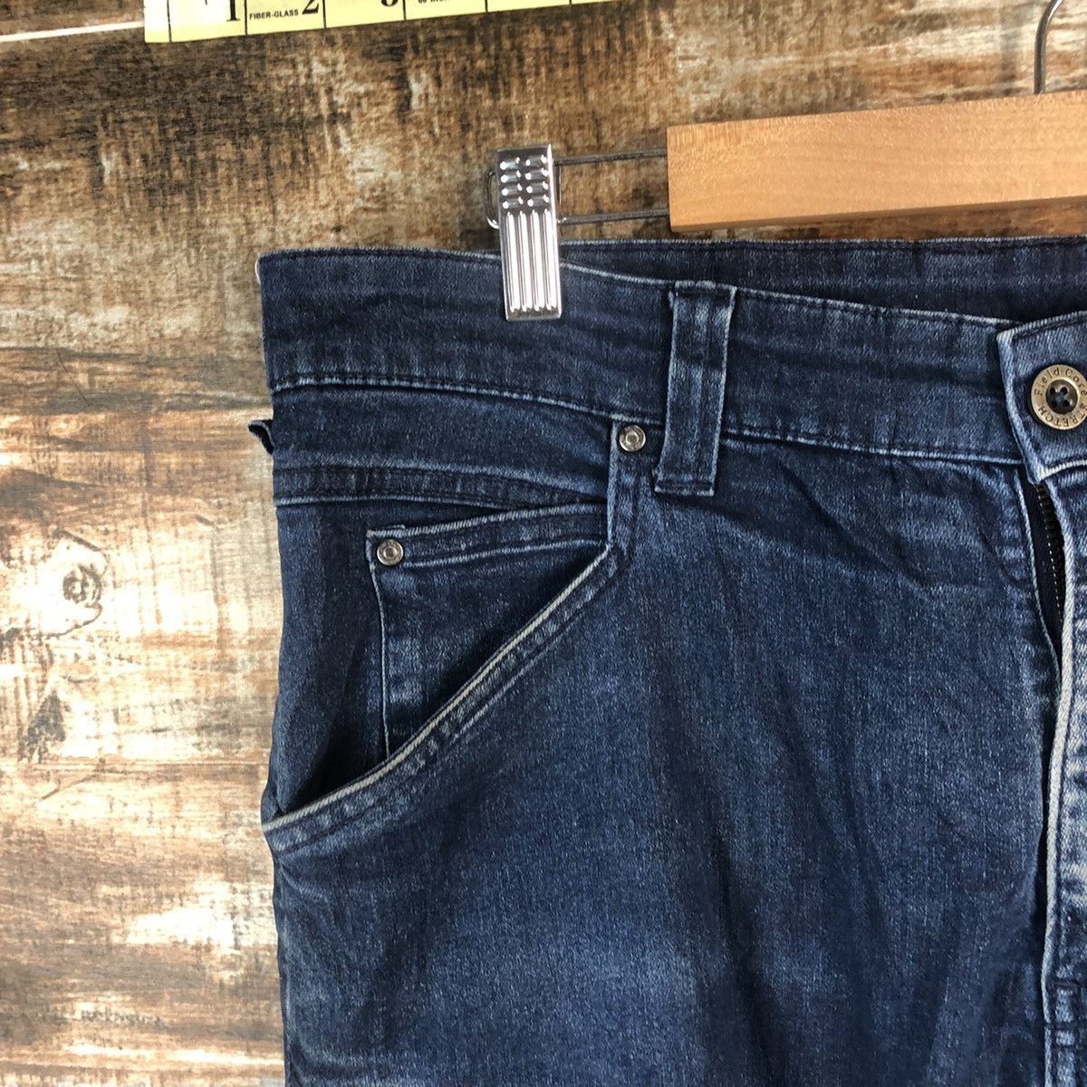 Japanese Brand Field Core Blue Distressed Denim Pants #A2115 Size US 35 - 7 Thumbnail