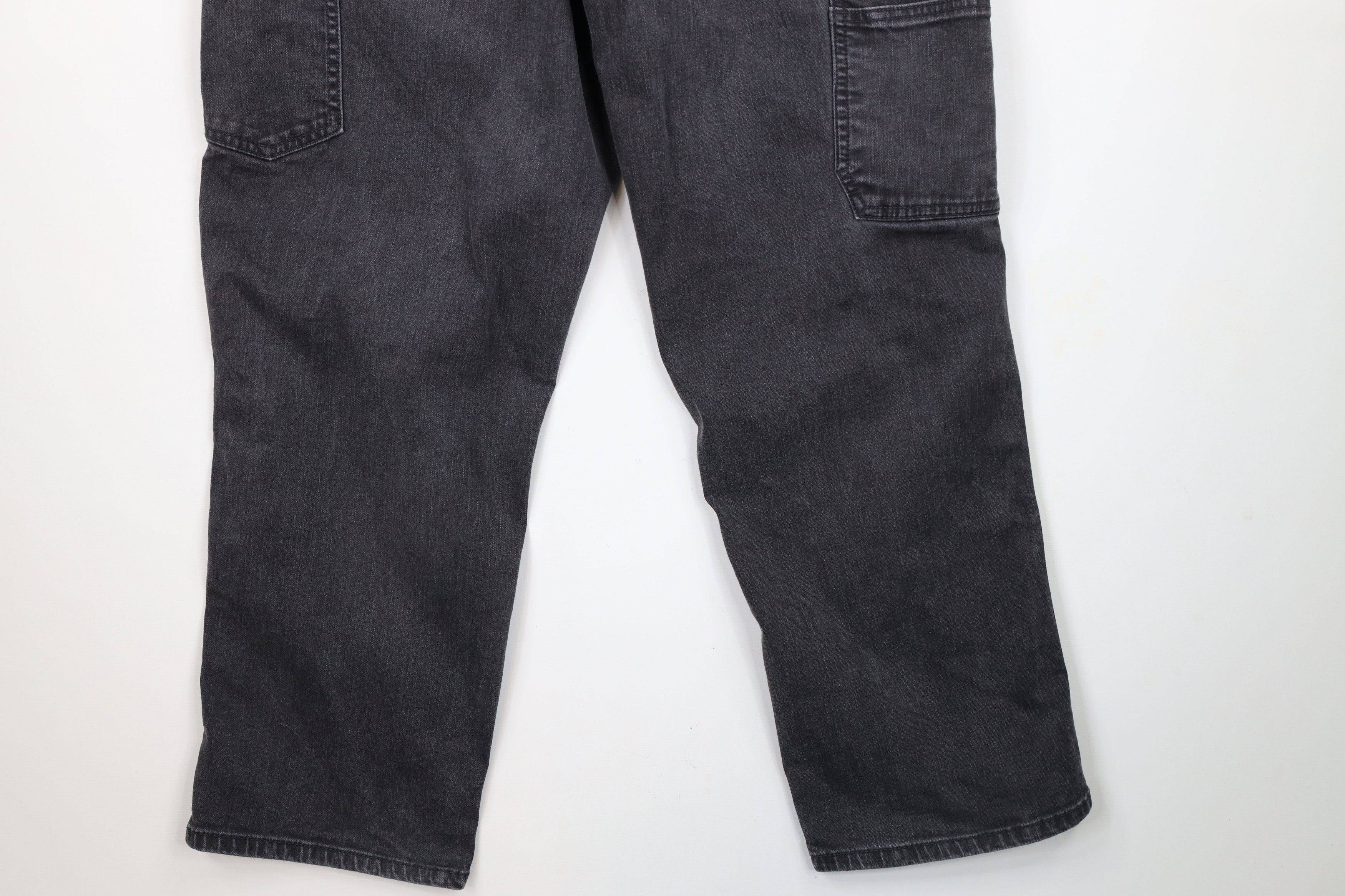 Caterpillar × Vintage Vintage Caterpillar Out Wide Leg Dungaree Denim Jeans Black Size US 38 / EU 54 - 11 Thumbnail