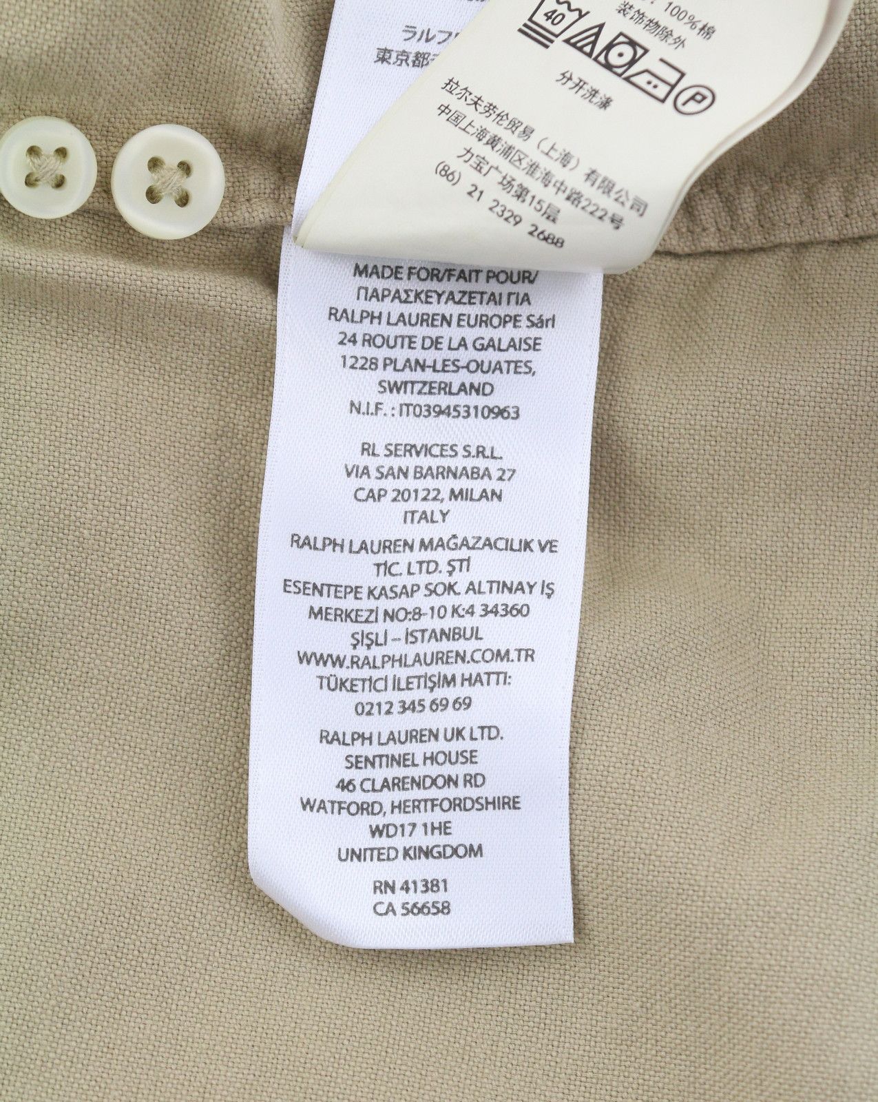 Ralph Lauren CORE REPLEN XS Brown Button-Down Neck Custom Fit 87027 Size US XS / EU 42 / 0 - 11 Thumbnail