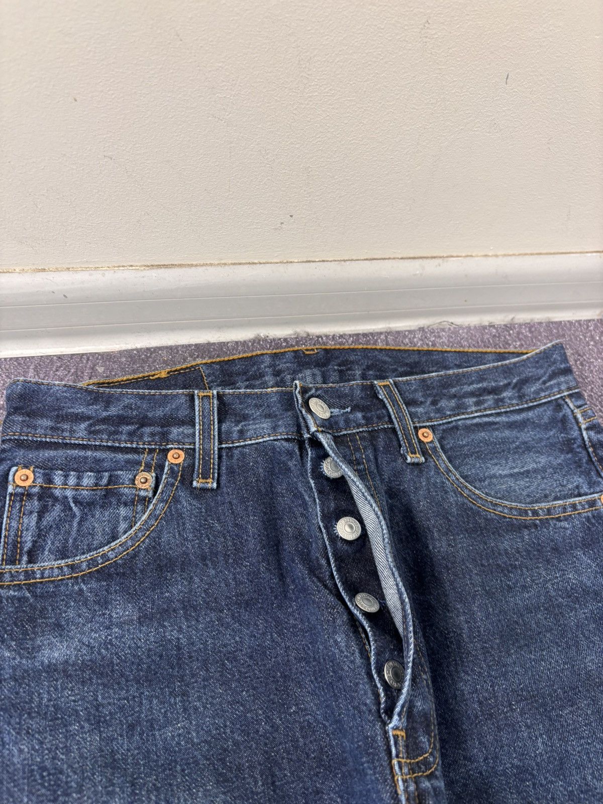Levi's Vintage Levi’s 501 Men’s Dark Blue Denim Jeans Size US 30 / EU 46 - 14 Thumbnail