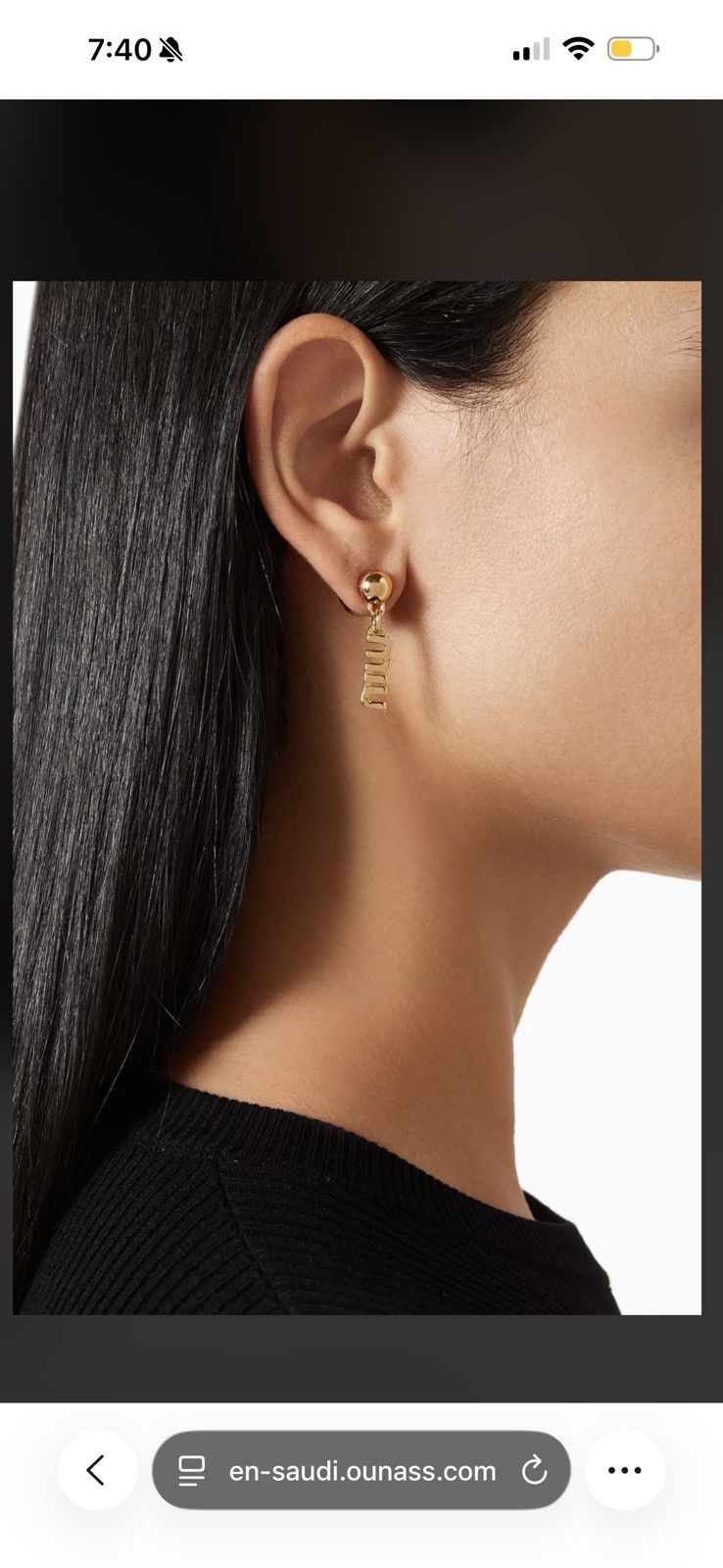Miu Miu Miu miu dangling logo earrings Size ONE SIZE - 8 Thumbnail