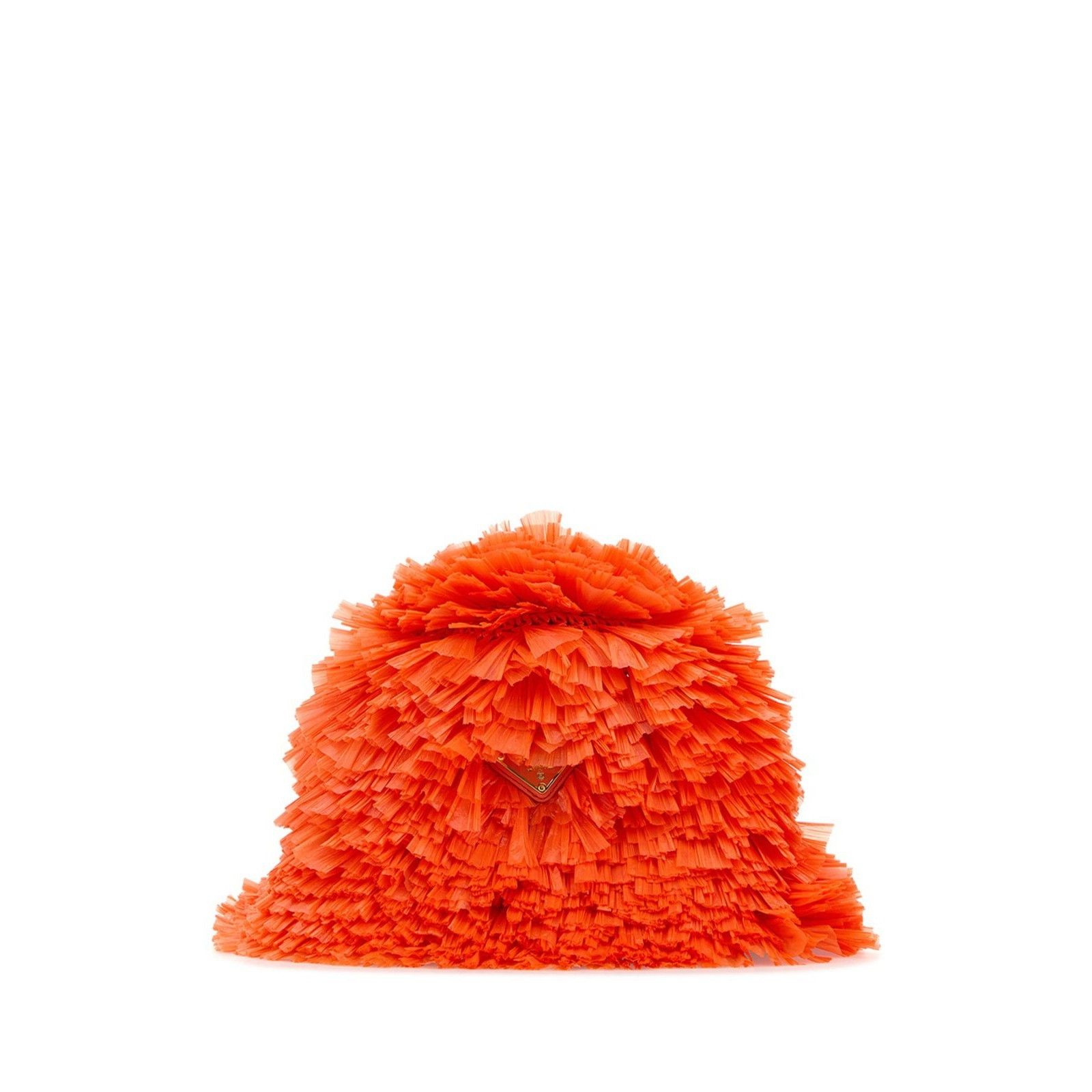 Prada PRADA Orange Embellished Raffia Bucket Hat New & Authentic ( Size ONE SIZE - 2 Thumbnail