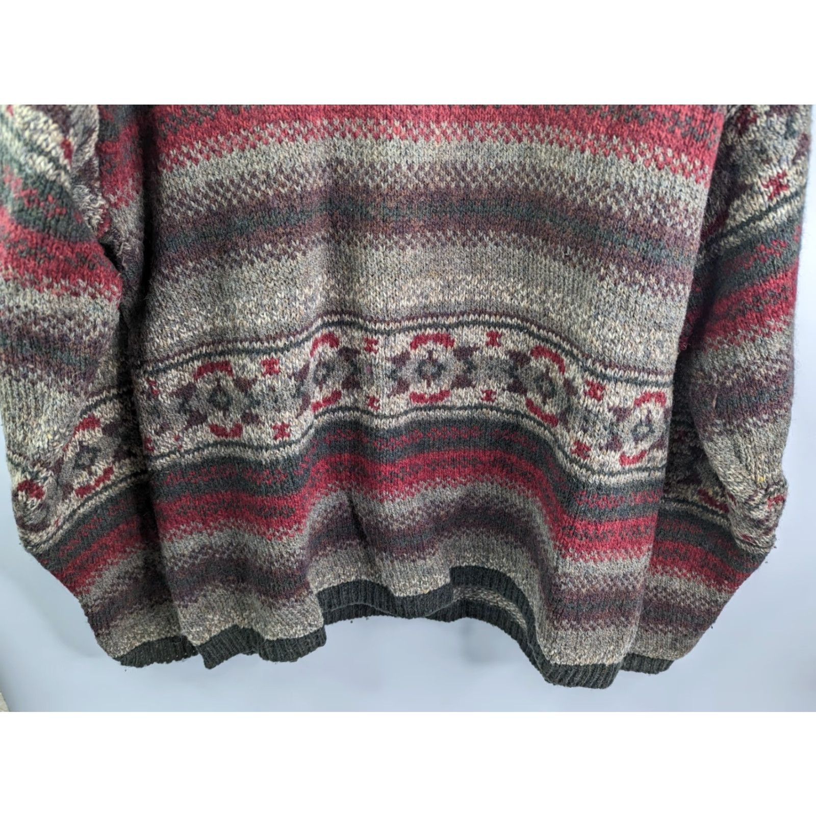 Vintage VINTAGE Woolrich Nordic Fair Isle Crewneck Knit Wool Sweater Pullover Mens Large Size US L / EU 52-54 / 3 - 3 Thumbnail