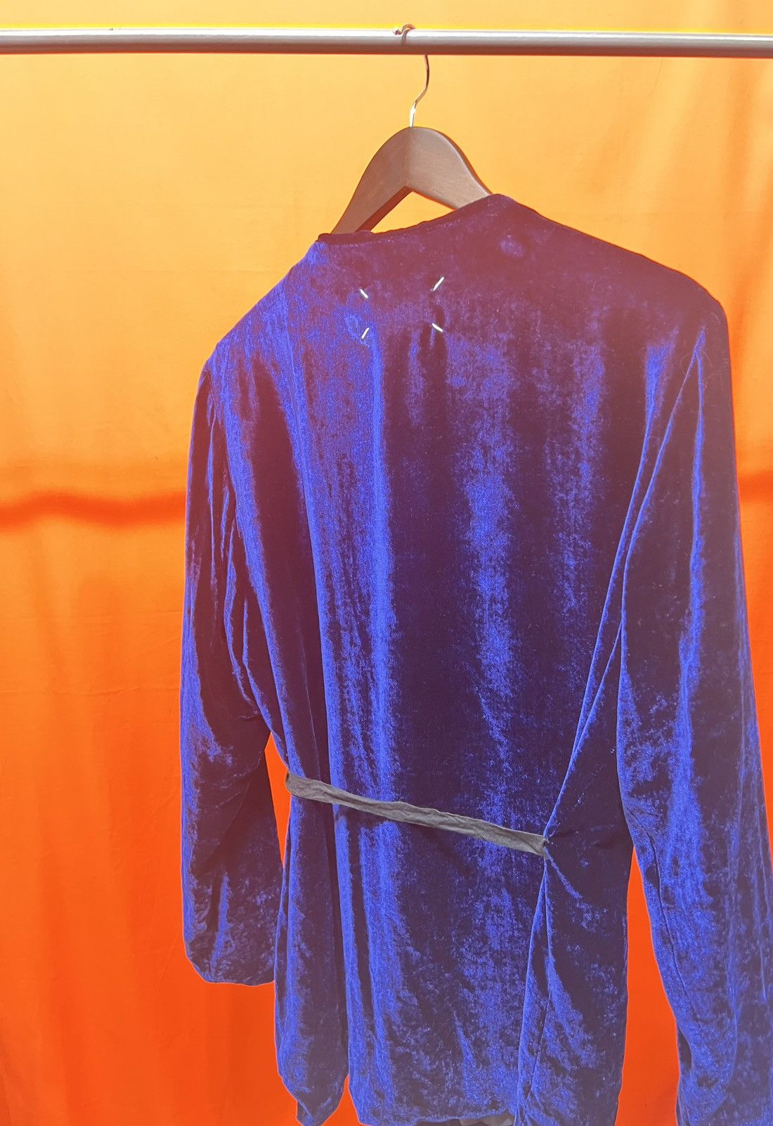 Maison Margiela MARGIELA ARCHIVES P/E 1995 silk velvet over blazer Size XXL / US 16-18 / IT 52-54 - 5 Thumbnail