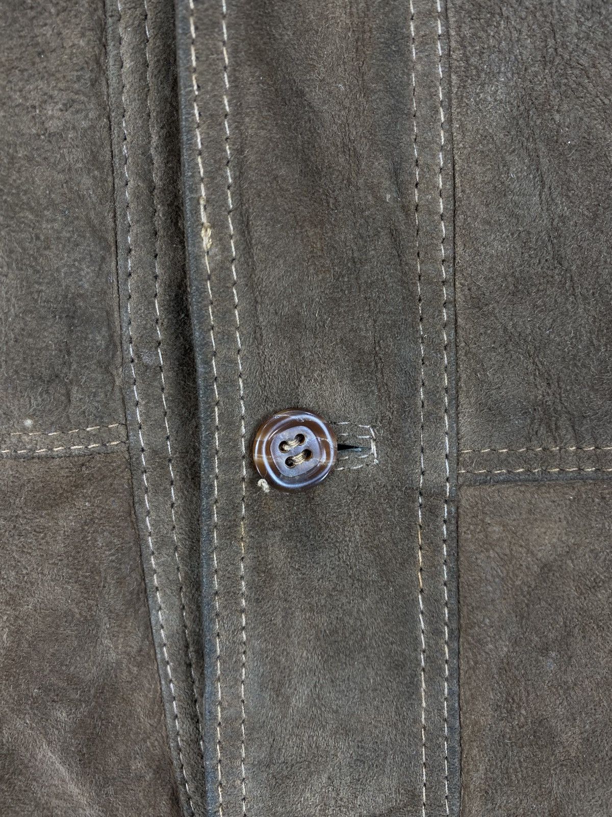 Japanese Brand Vintage 70’s Suede Leather Brown Jacket Button Up Size US XS / EU 42 / 0 - 9 Thumbnail