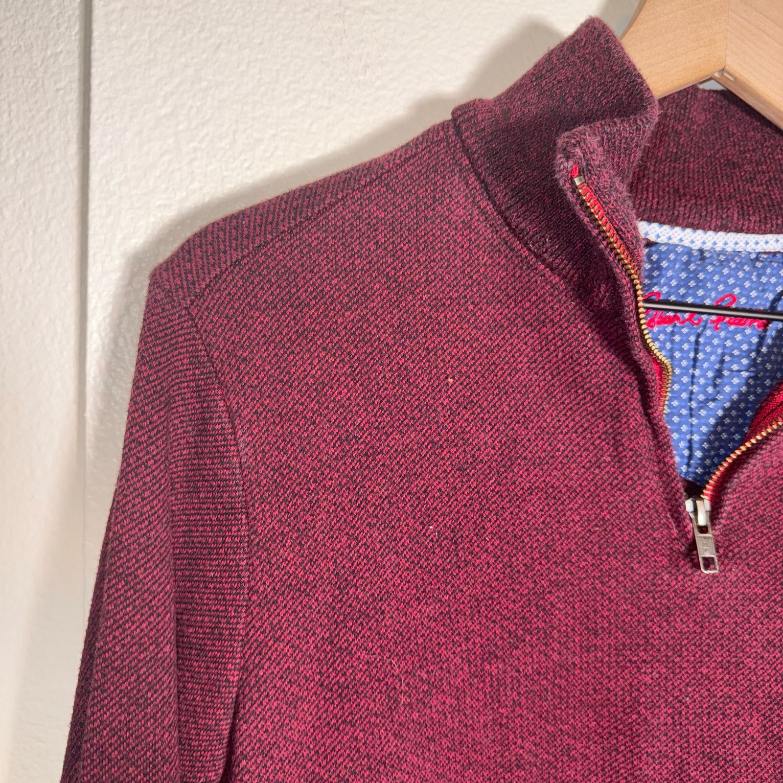 Robert Graham ROBERT GRAHAM knit quarter zip pullover preppy sweater L Size US L / EU 52-54 / 3 - 4 Thumbnail