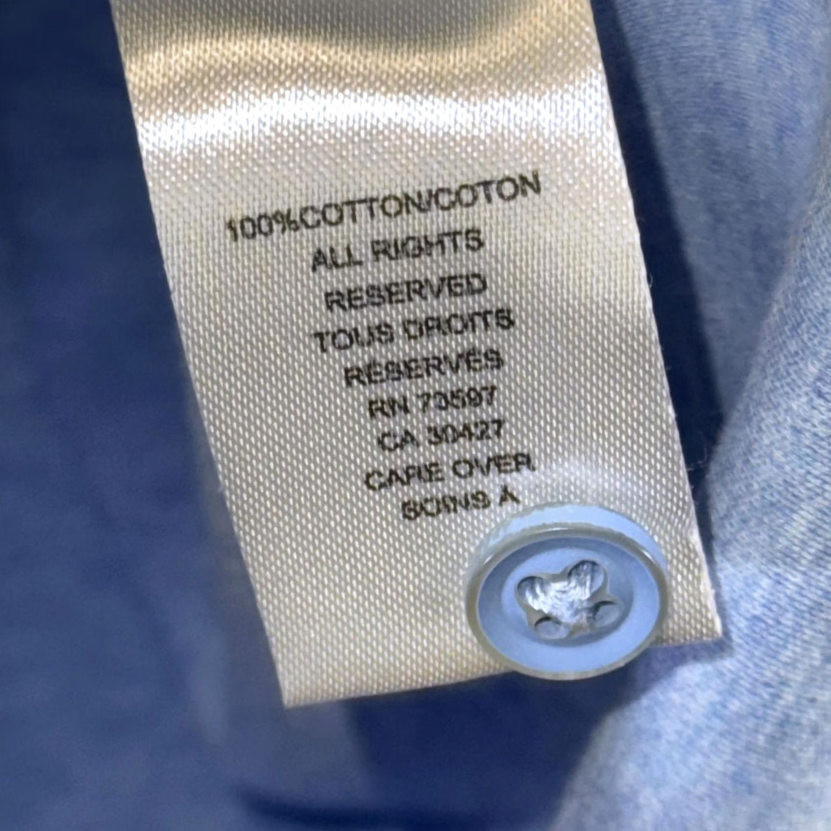 Vintage Raffi Shirt Mens Small Blue Button Front Short Sleeve 100% Cotton Knit Casual Size US S / EU 44-46 / 1 - 6 Thumbnail
