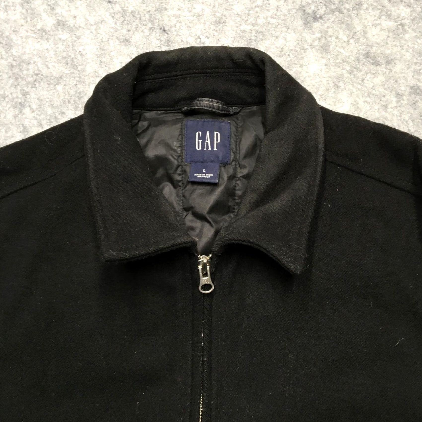 Gap Gap Jacket Mens Large Black Wool Blend Zip Front Quilted Lined Casual Coat Size US L / EU 52-54 / 3 - 4 Thumbnail