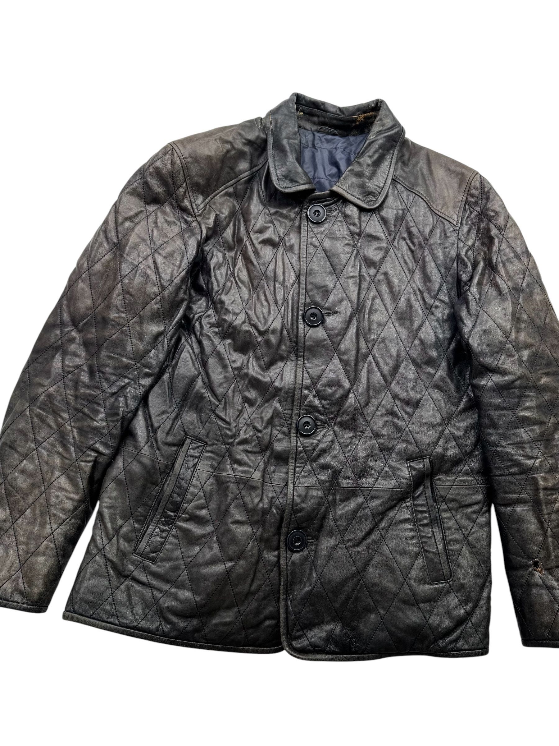 Vintage Vintage Sun Faded Leather Jacket W149(V9) Size US M / EU 48-50 / 2 - 2 Thumbnail