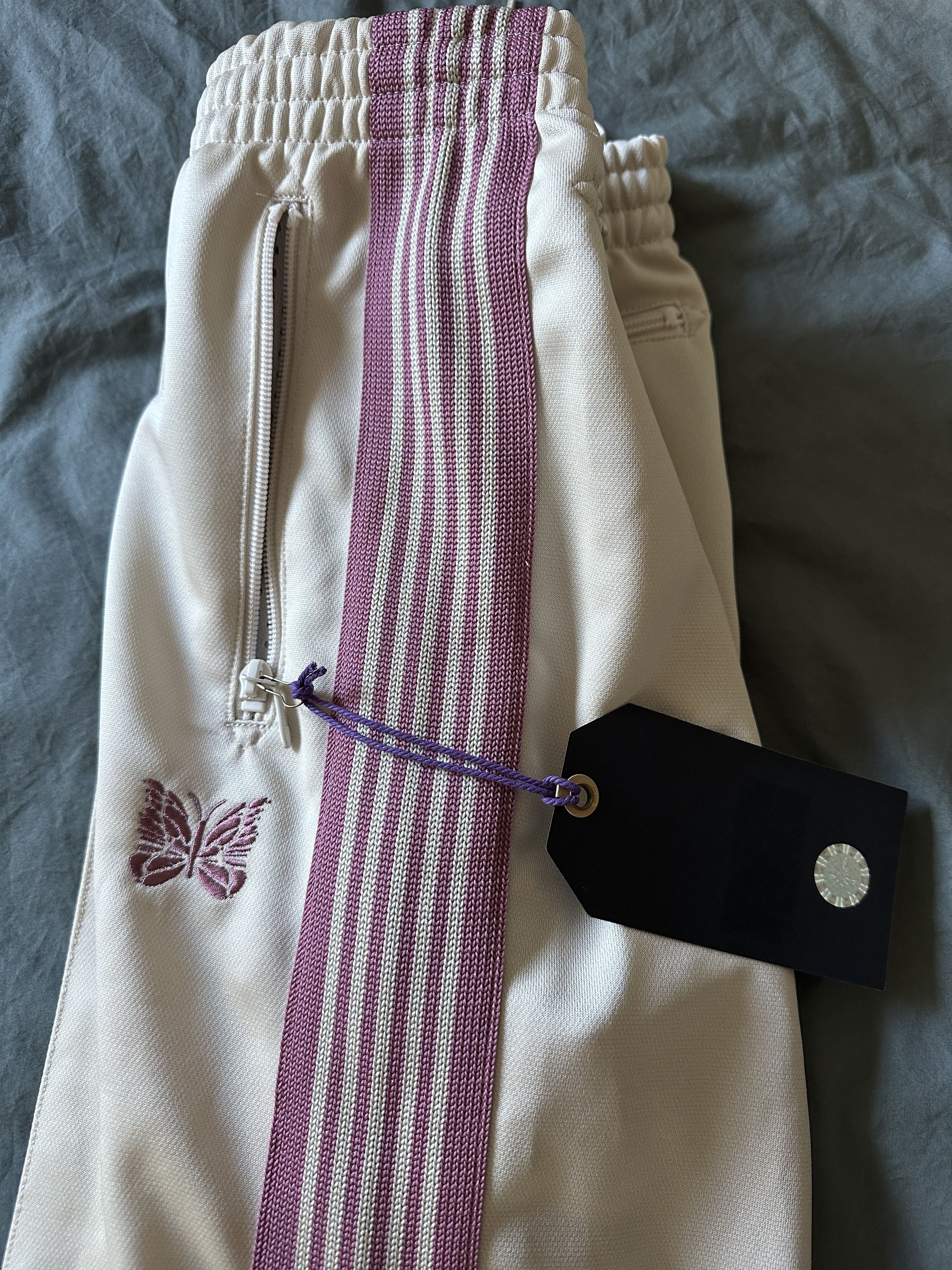 Needles Needles Poly Smooth Zipped Track Pant - Ivory - New w/ Tags Size US 32 / EU 48 - 6 Thumbnail