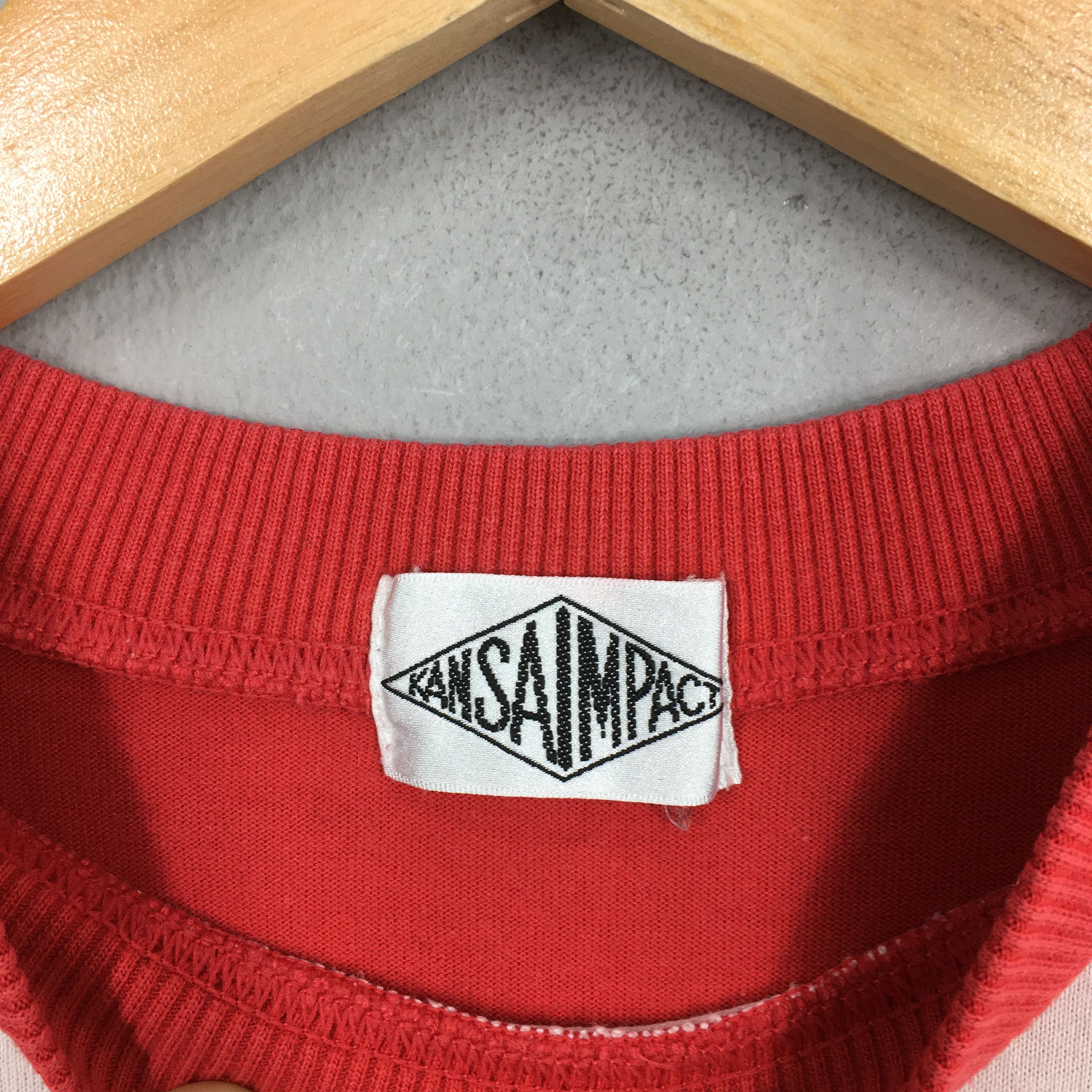 Kansai Yamamoto Vintage Kansai Yamamoto Impact Red T Shirt Medium Size US M / EU 48-50 / 2 - 3 Thumbnail