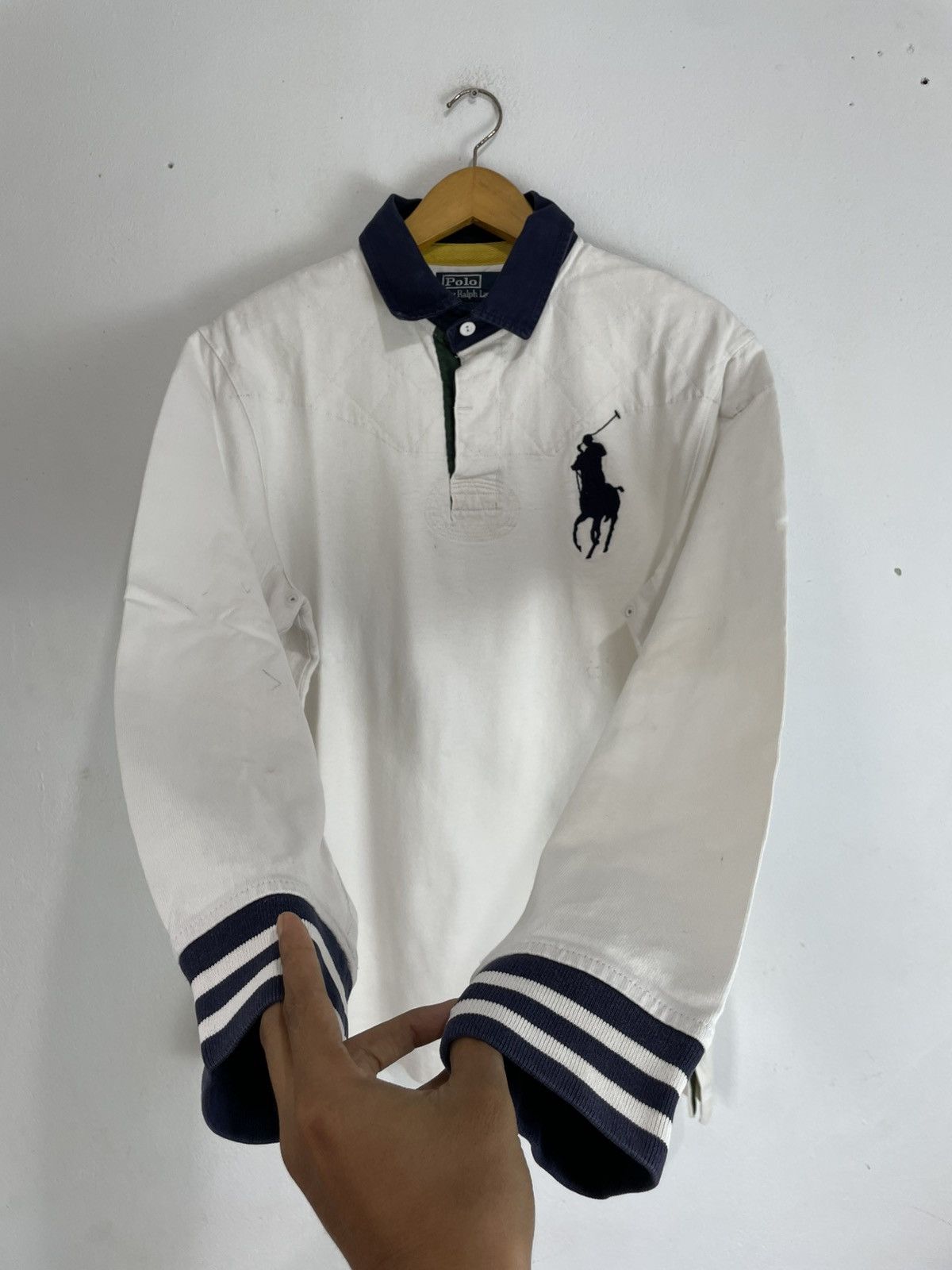 Polo Ralph Lauren × Ralph Lauren × Vintage Vintage Ralph Lauren LongSleeve Rugby Shirt Number Six Patch Size US L / EU 52-54 / 3 - 3 Thumbnail