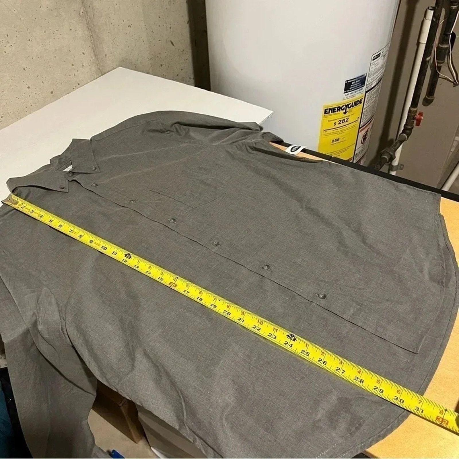 Old Navy Old Navy NWT Signature Shirt XL Grey Long Sleeve Slim Fit Size US XL / EU 56 / 4 - 8 Thumbnail