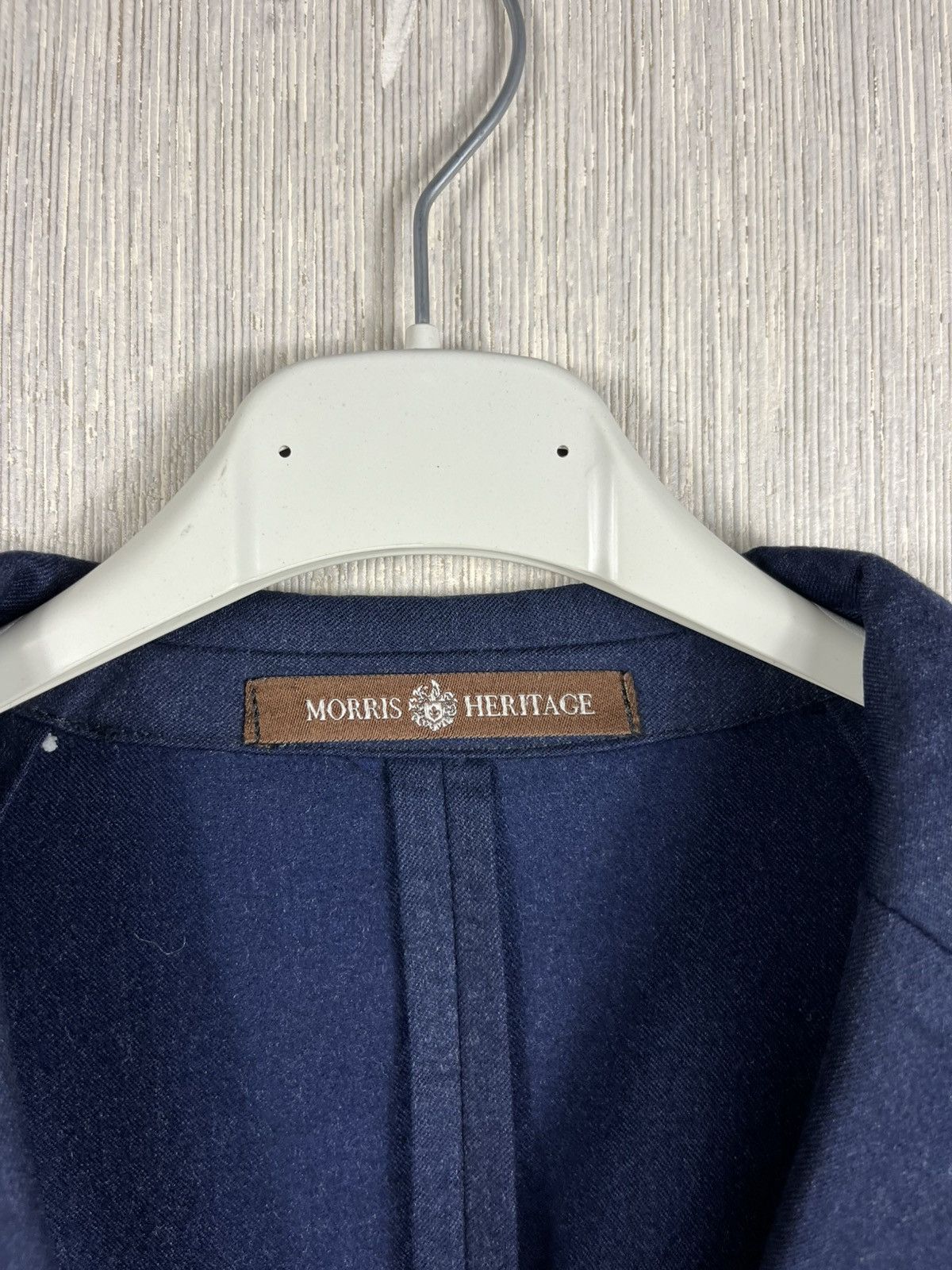 Designer × Morris Morris Heritage wool Mike plain flannel suit jacket blazer Size US L / EU 52-54 / 3 - 11 Thumbnail