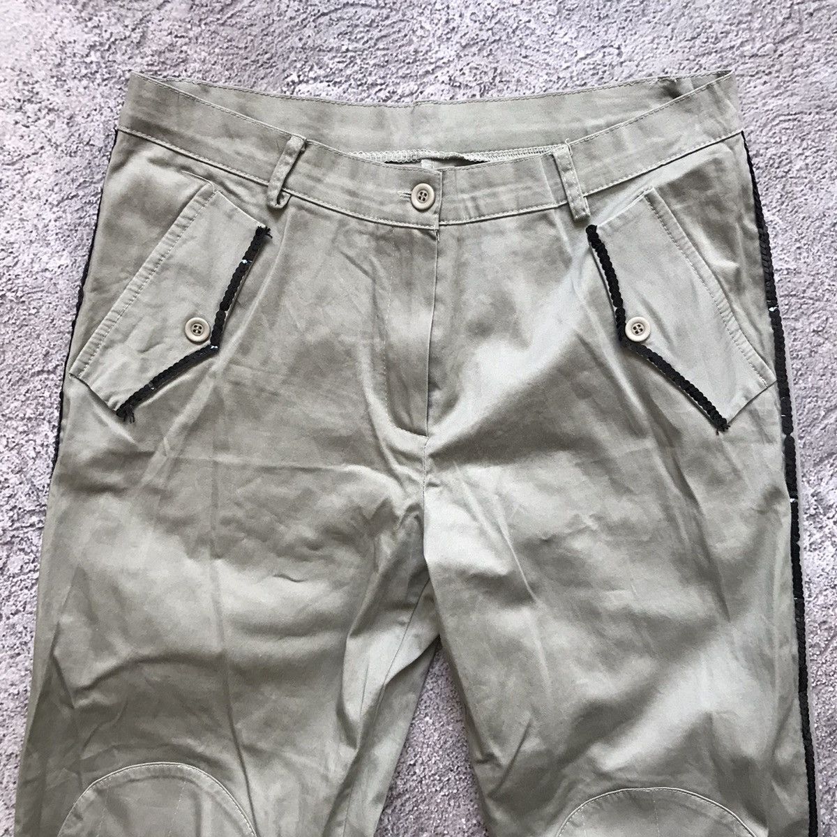 Vintage Vintage 90s Baggy Cargo Parachute Pants Khaki Zip Ankle 29 Size US 29 - 5 Thumbnail