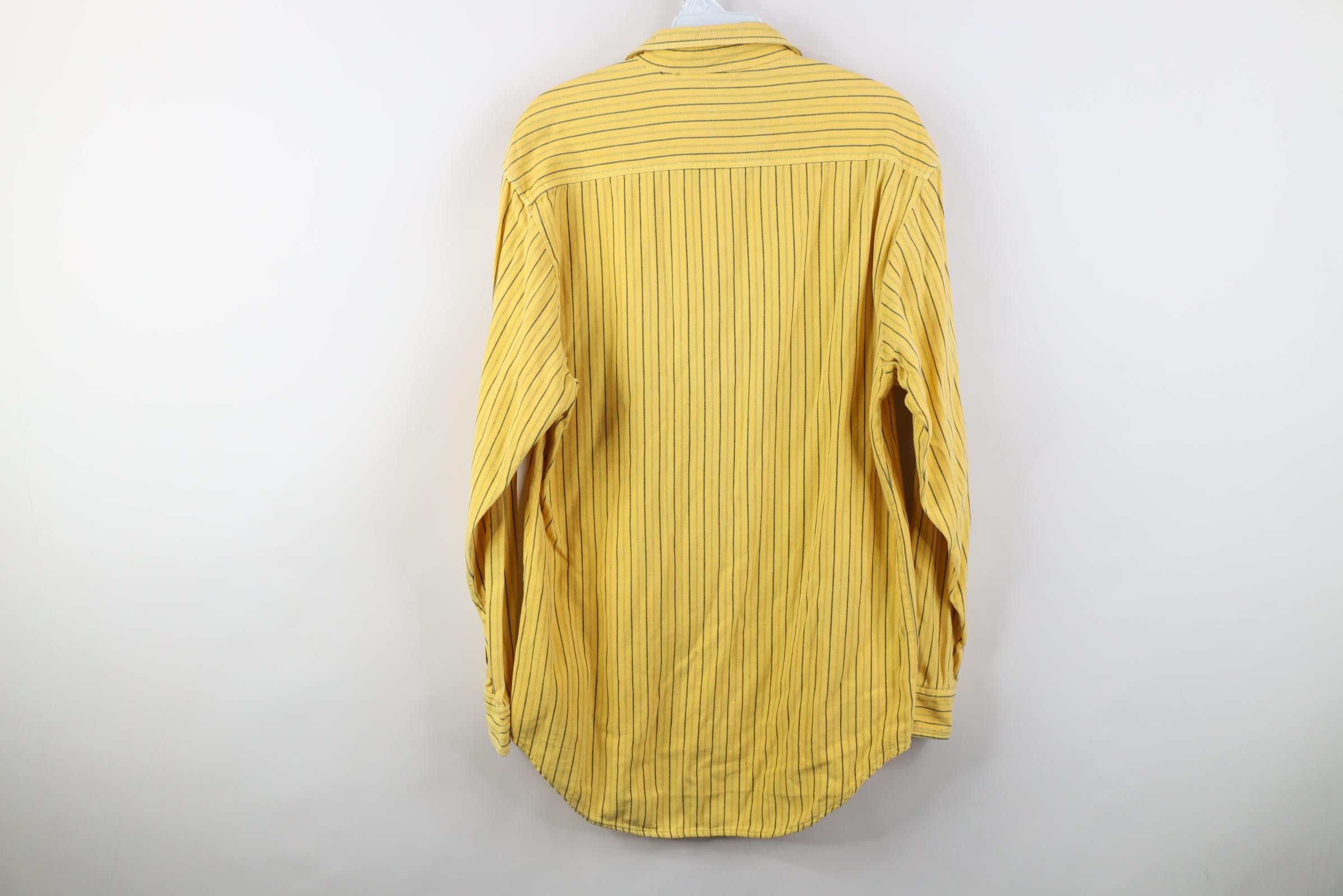 Vintage Vintage 90s Streetwear Big Pocket Button Shirt Yellow Size US S / EU 44-46 / 1 - 9 Thumbnail