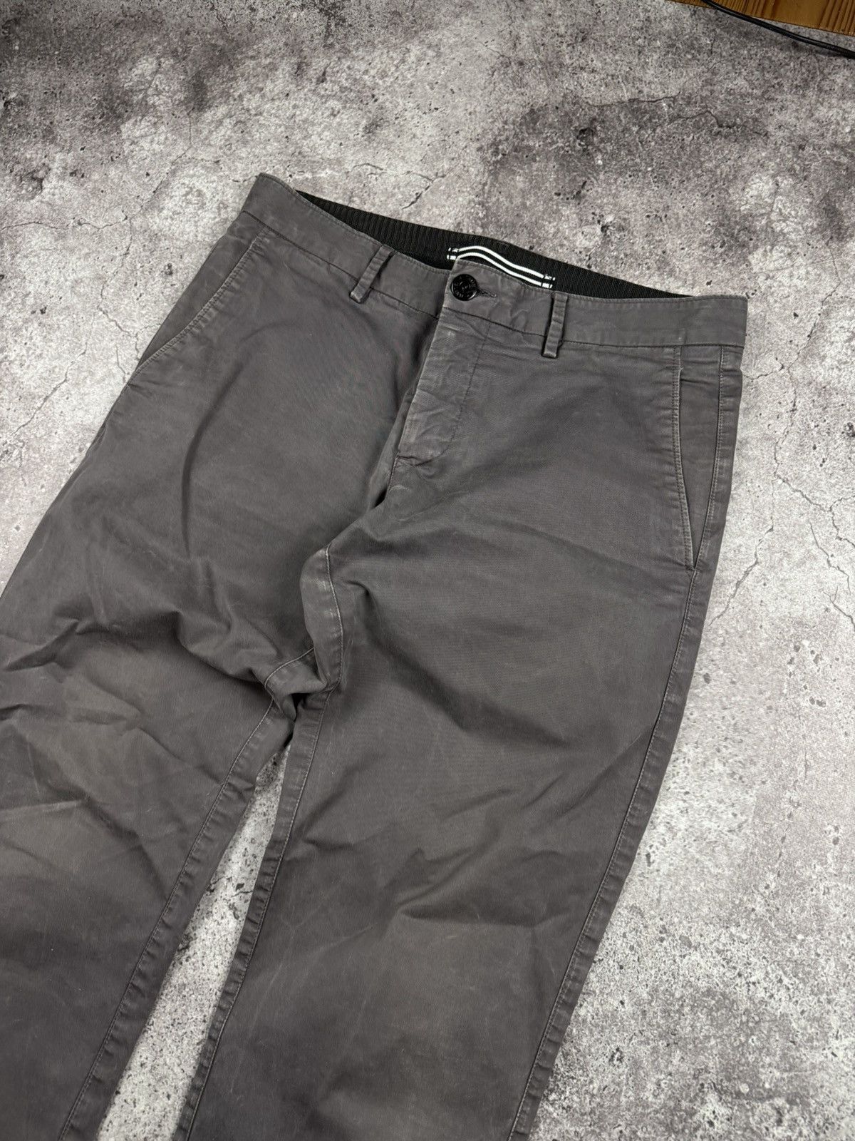 Stone Island Vintage Stone Island Faded Garment Dyed Pants Chinos Distres Size US 33 - 9 Thumbnail