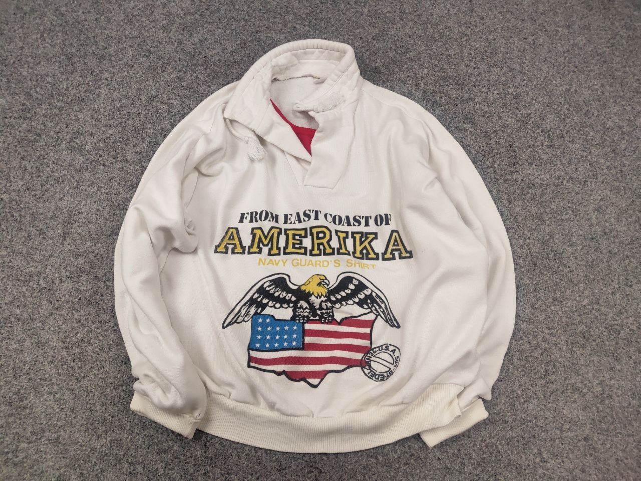 Vintage Vintage 70's From East Coast America Navy Guards Sweatshirt Size US M / EU 48-50 / 2 - 2 Thumbnail