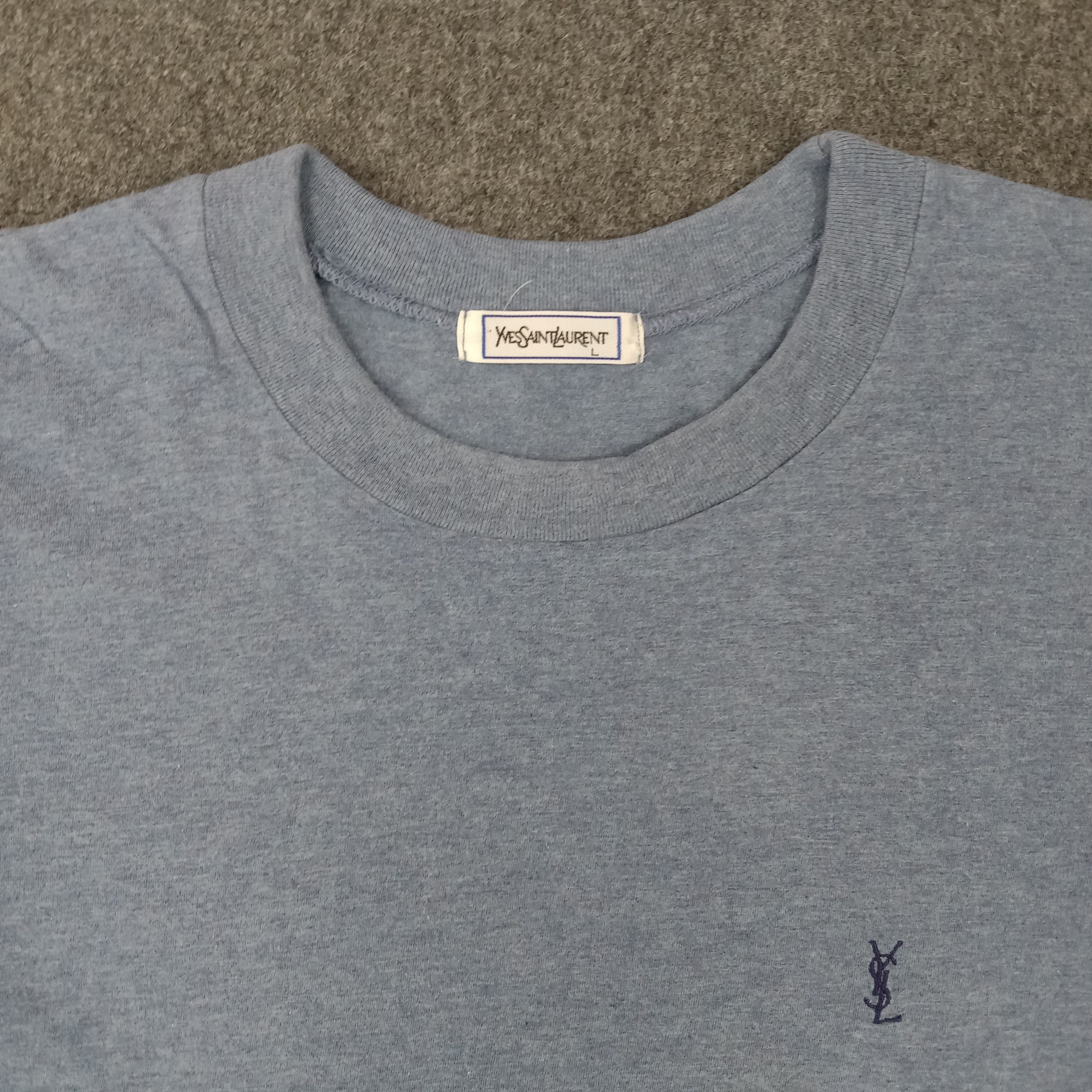 Vintage Yves Saint Laurent Italian Brand Tshirt Size US M / EU 48-50 / 2 - 2 Thumbnail
