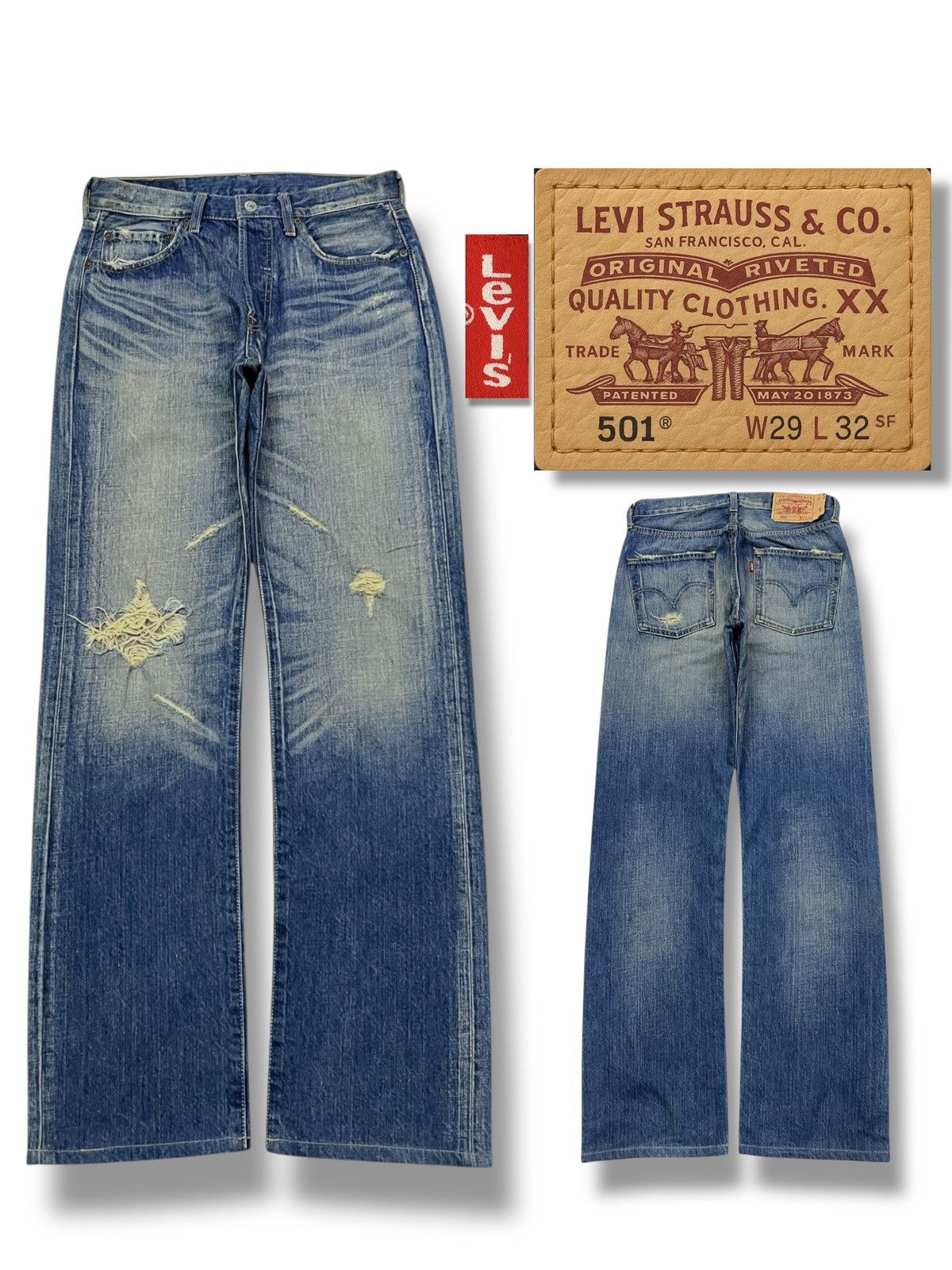 Levi's Vintage Levi’s Japan 501 Japanese Denim Vintage Wash - W29 Size US 29 - 1 Thumbnail