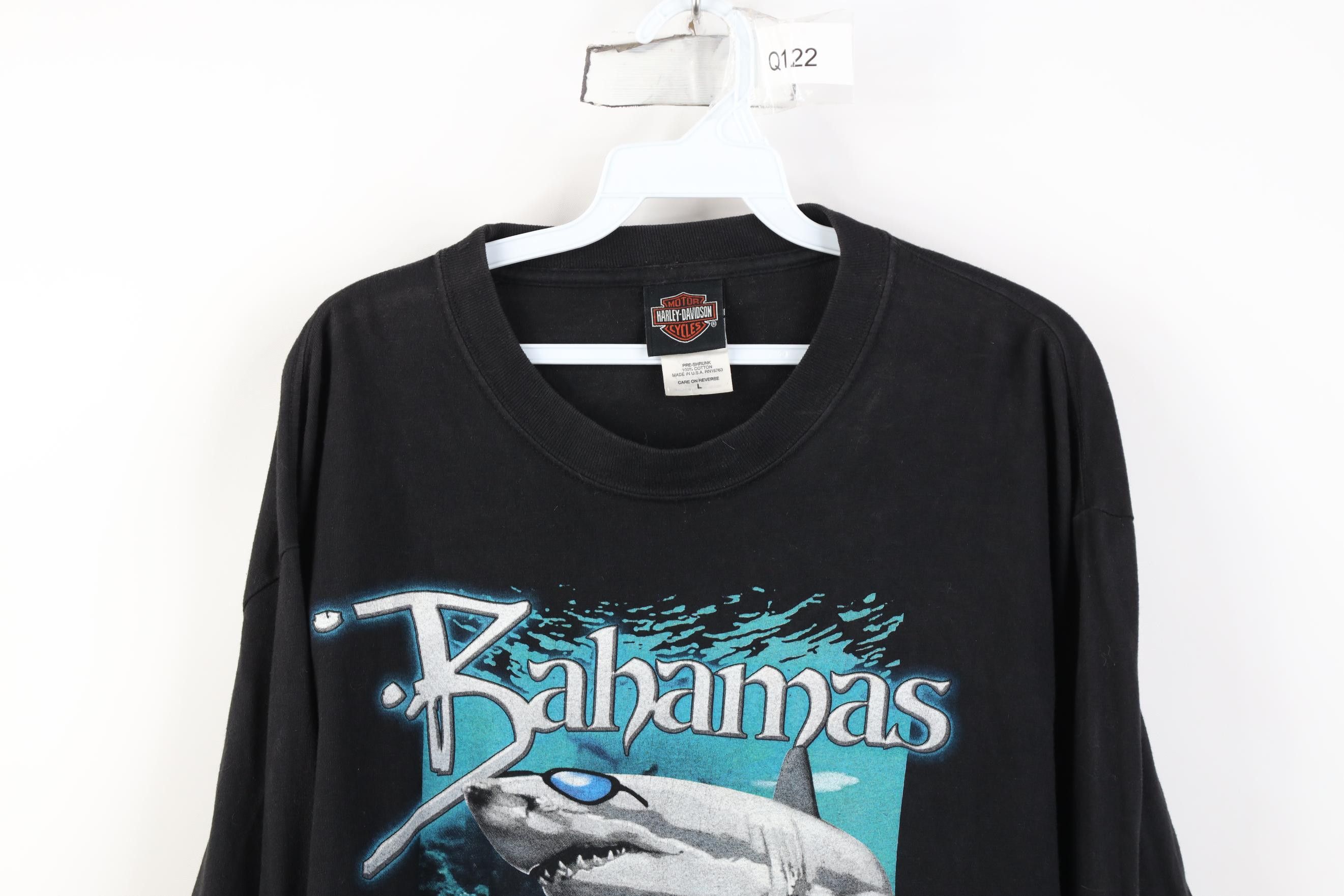 Harley Davidson Vintage Y2K 2003 Harley Davidson Shark Long Sleeve T-Shirt Size US L / EU 52-54 / 3 - 2 Thumbnail