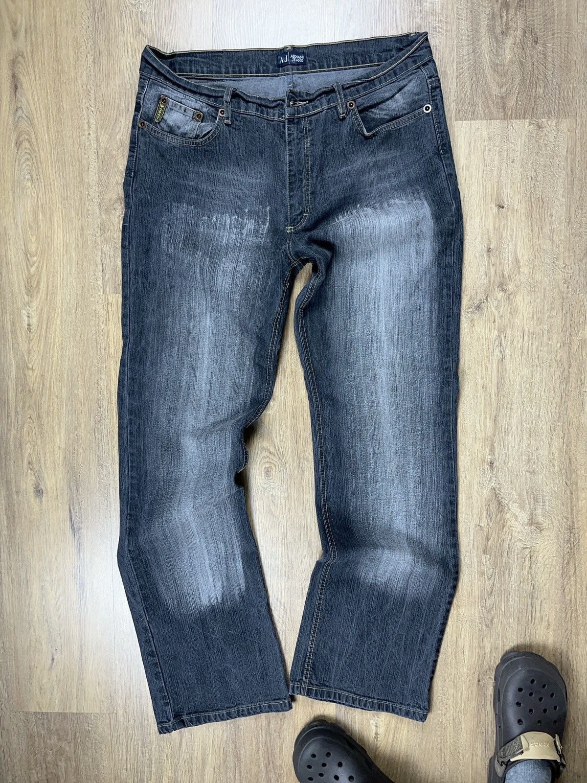 Armani × Vintage ➕vintage y2k avant garde sick wash Armani loose fit jeans Size US 38 / EU 54 - 1 Thumbnail