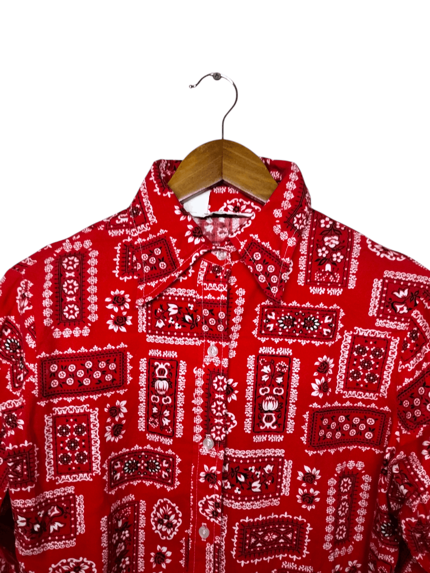 Sears Vintage 70's sears bandana button up shirt Size M / US 6-8 / IT 42-44 - 3 Thumbnail