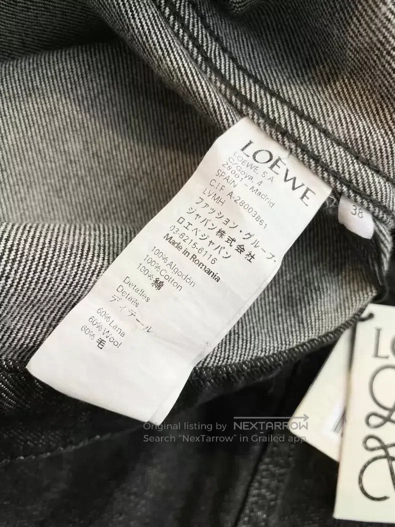 Loewe Loewe Cotton Logo Embroidered Denim Jacket Size XS / US 0-2 / IT 36-38 - 6 Thumbnail