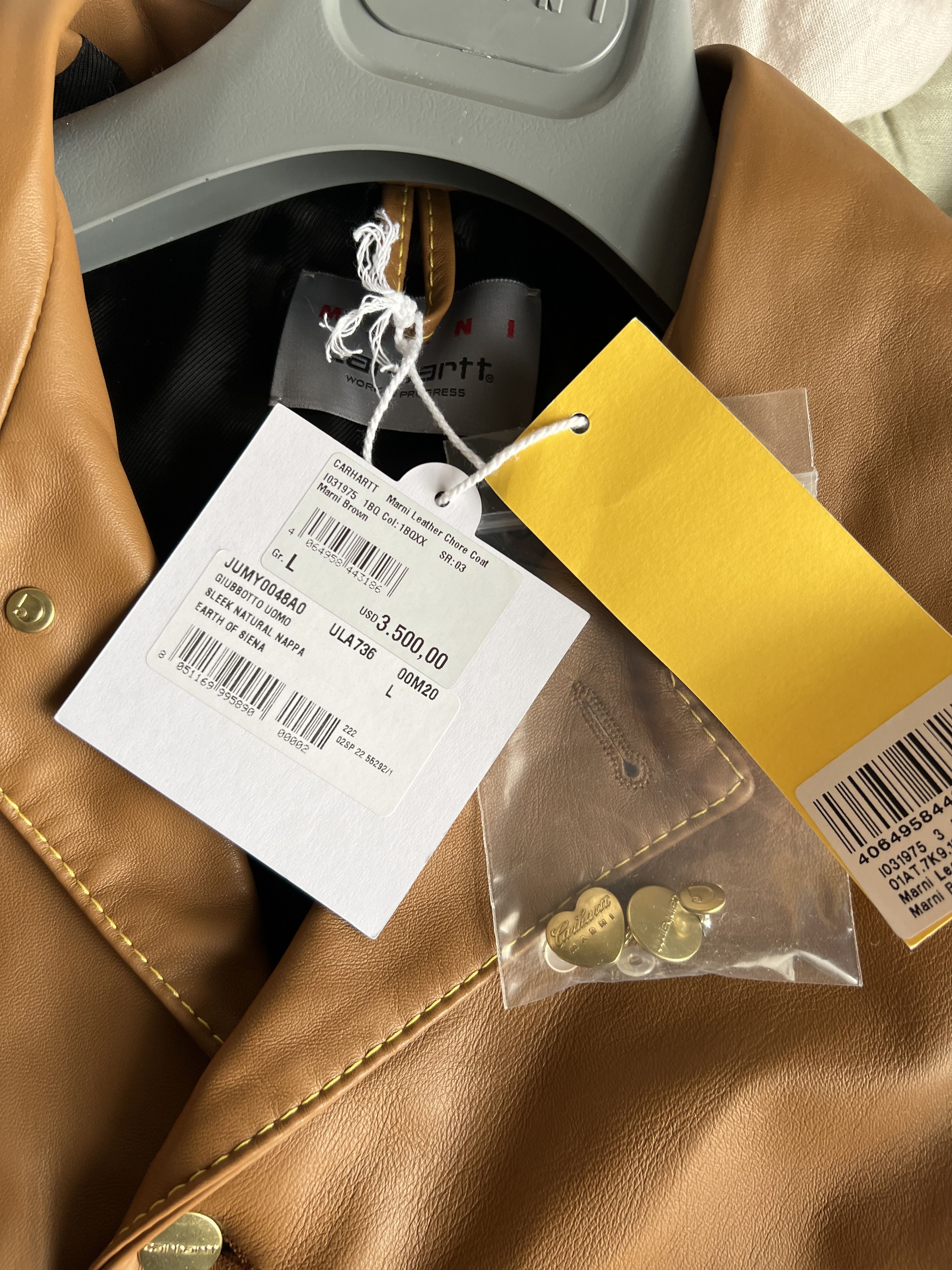 Carhartt Wip × Marni Marni Carhartt WIP Leather Chore Jacket + Single Knee Pants Size US L / EU 52-54 / 3 - 16 Thumbnail