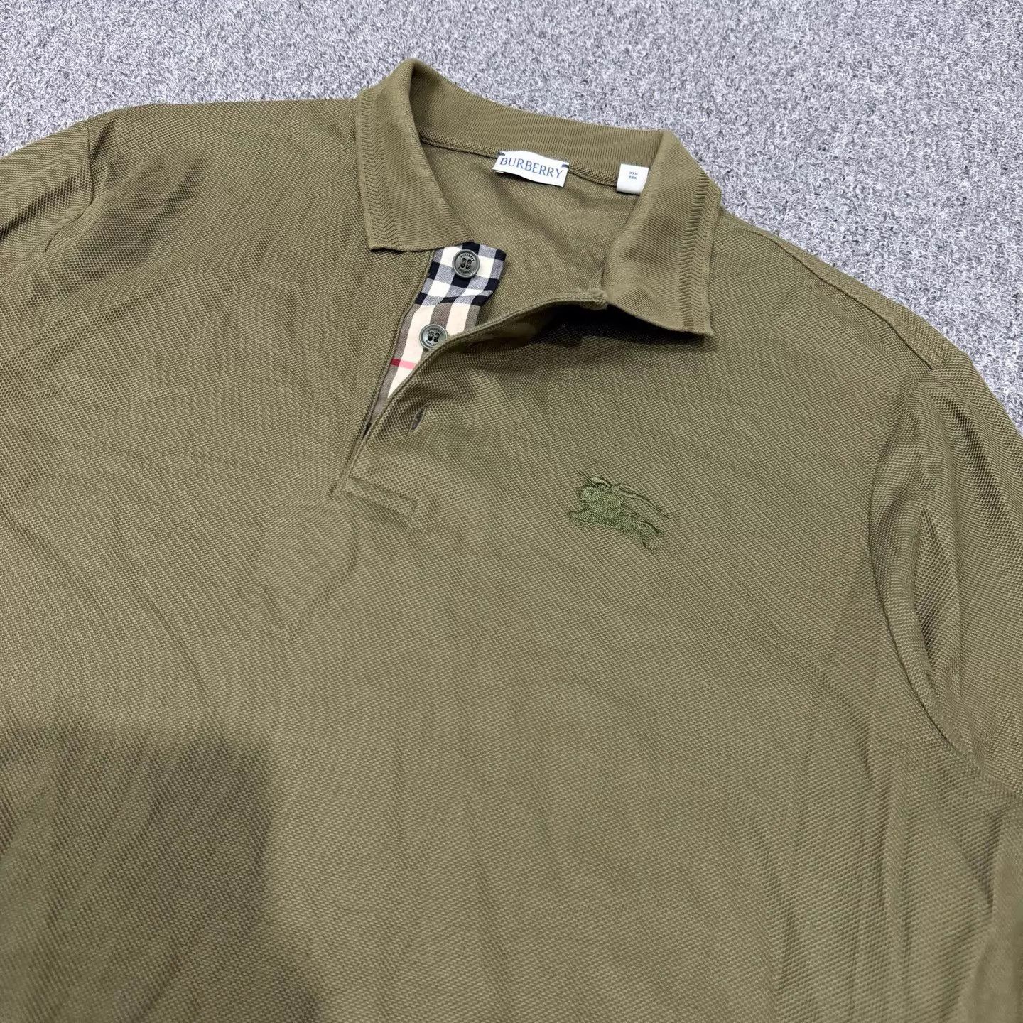 Burberry Burberry Green Embroidered Logo LS Shirt XXL 99 New Size US XXL / EU 58 / 5 - 3 Thumbnail