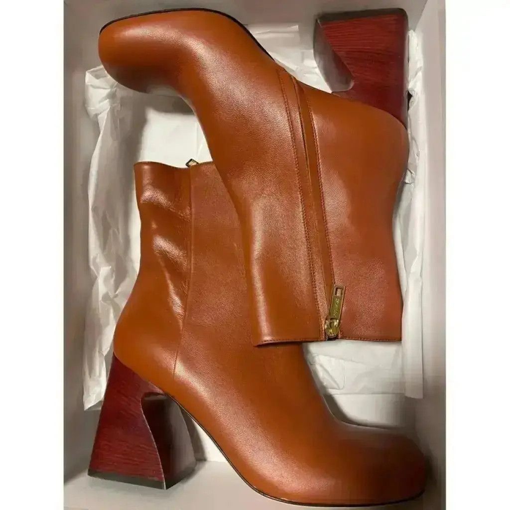 Max Mara Leather boots, Max Mara Size US 11 / IT 41 - 6 Thumbnail