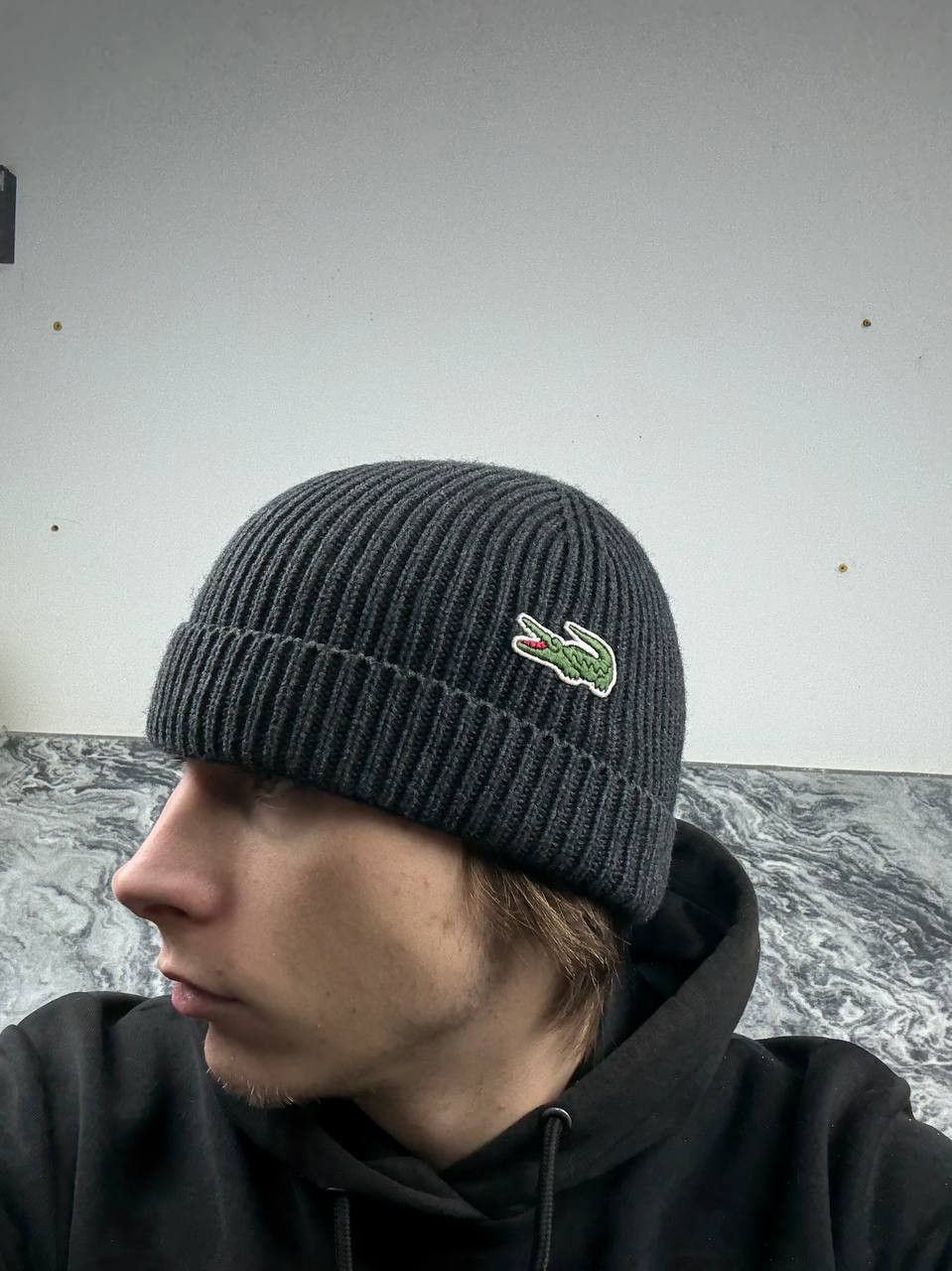 Lacoste Vintage lacoste Hat Beanie Wool Big Logo Size ONE SIZE - 1 Thumbnail