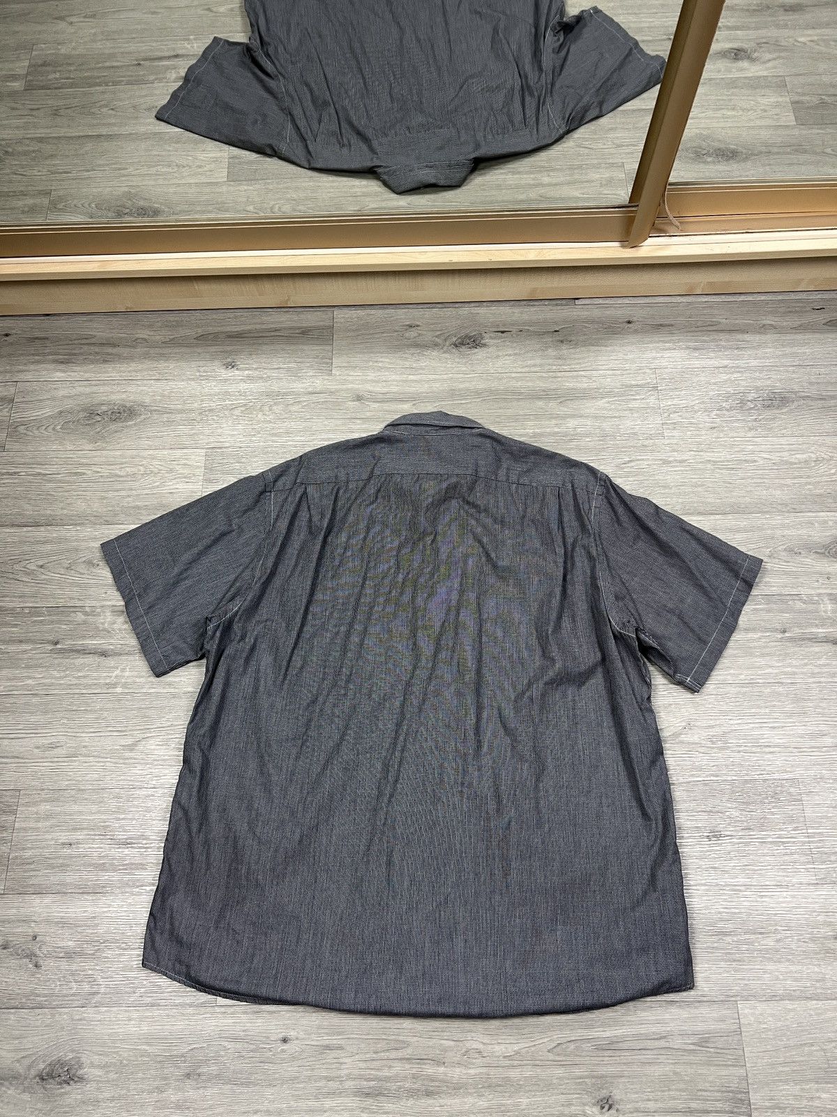 Lacoste Lacoste Short Sleeve Striped Button Down Shirt Grey Size 43 Size US XL / EU 56 / 4 - 4 Thumbnail