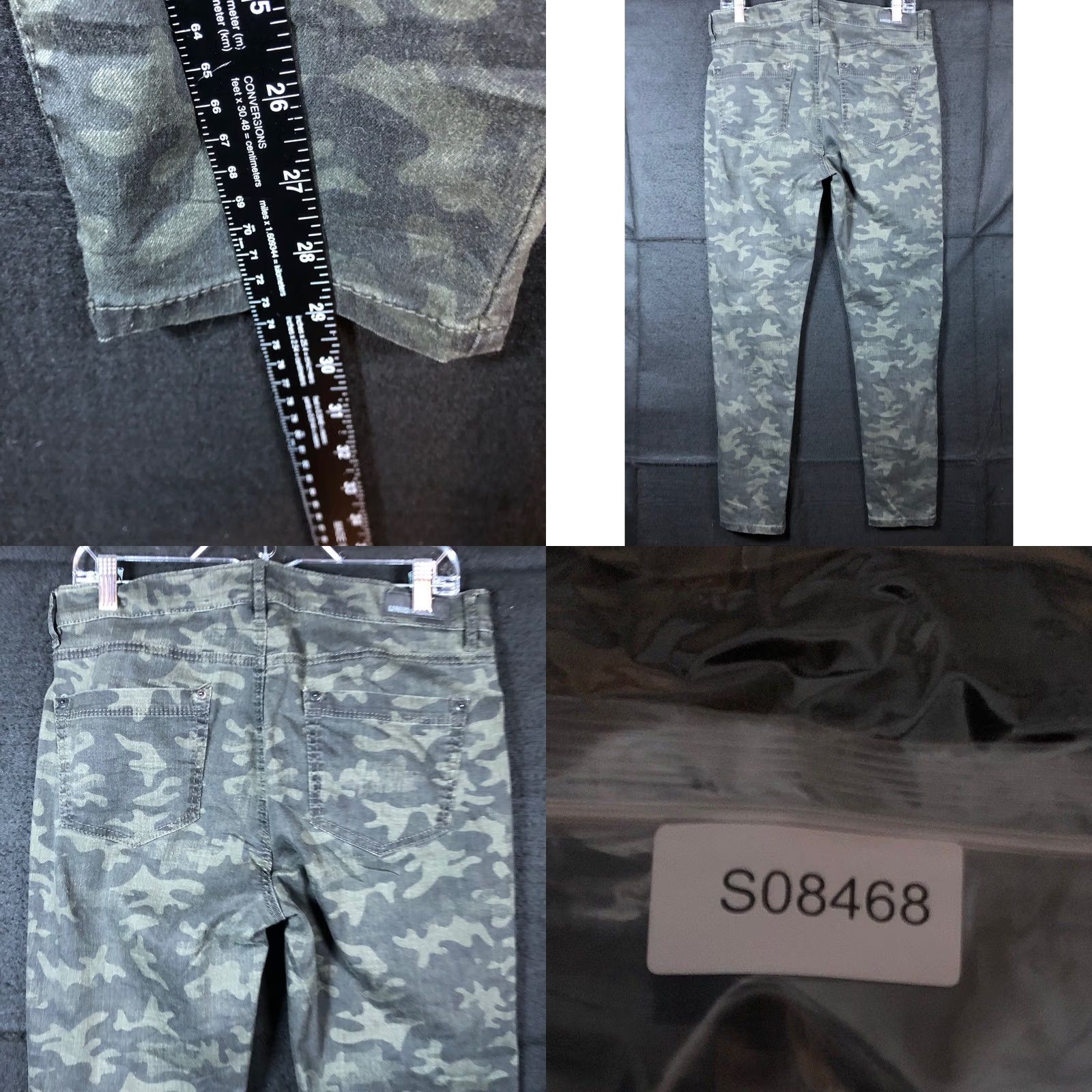 Vintage Union Bay Jeans Camouflage Denim Mid Rise Skinny Stretch Womens 13 Green Cargo Streetwear Casual Mens? Girls? Wait. Size 34" / US 12 / IT 48 - 8 Thumbnail