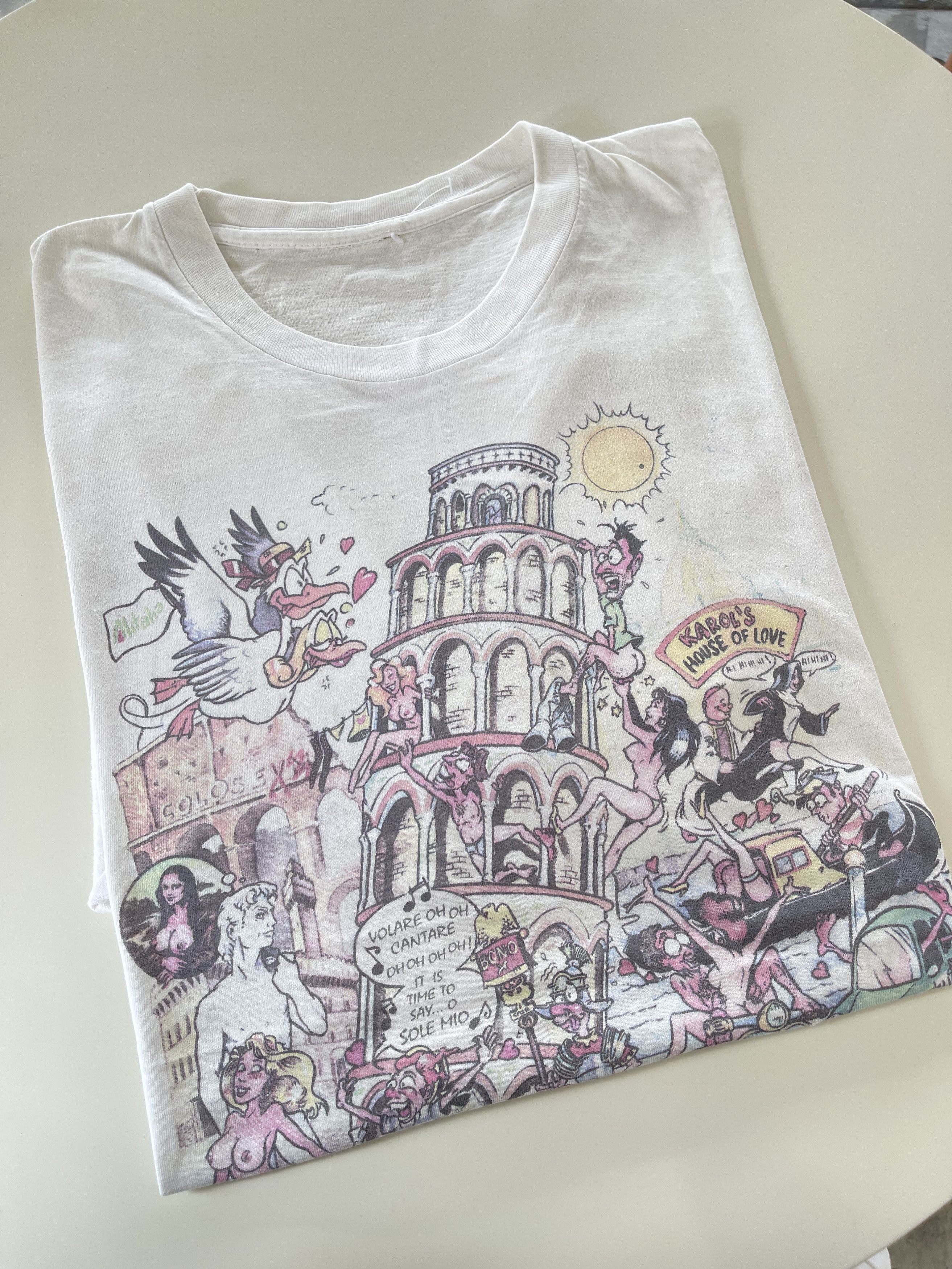 Vintage Vintage Match Line Parody 18+ ITALY Tee Size US L / EU 52-54 / 3 - 1 Thumbnail