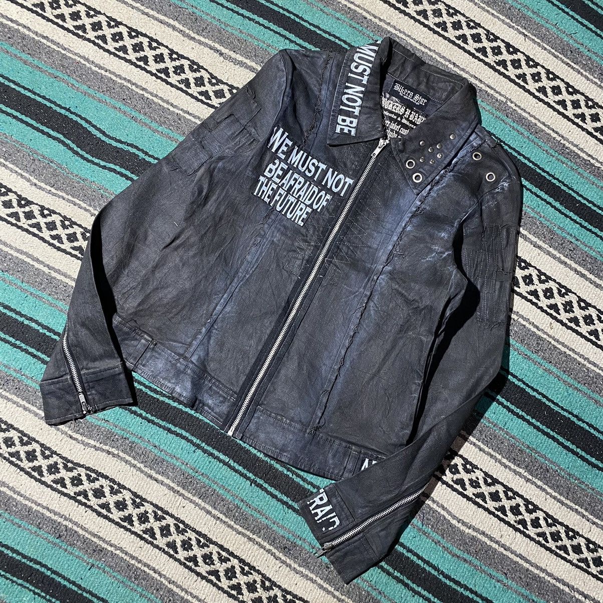 If Six Was Nine Rockers H Baby Black Horn Biker Leather Jacket Size US M / EU 48-50 / 2 - 2 Thumbnail