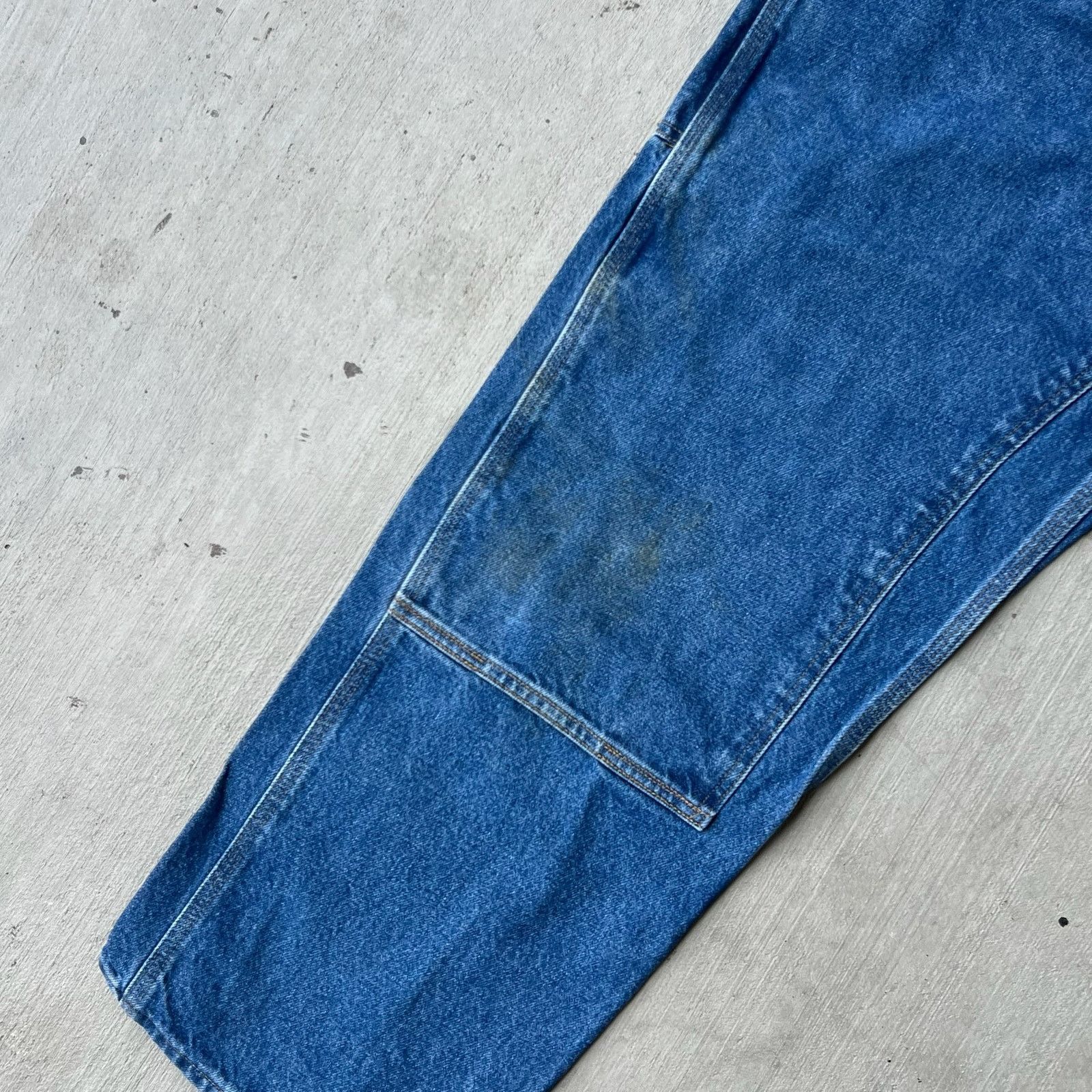 Carhartt × Vintage Carhartt denim blue jean double knee work carpenter pants Size US 35 - 9 Thumbnail