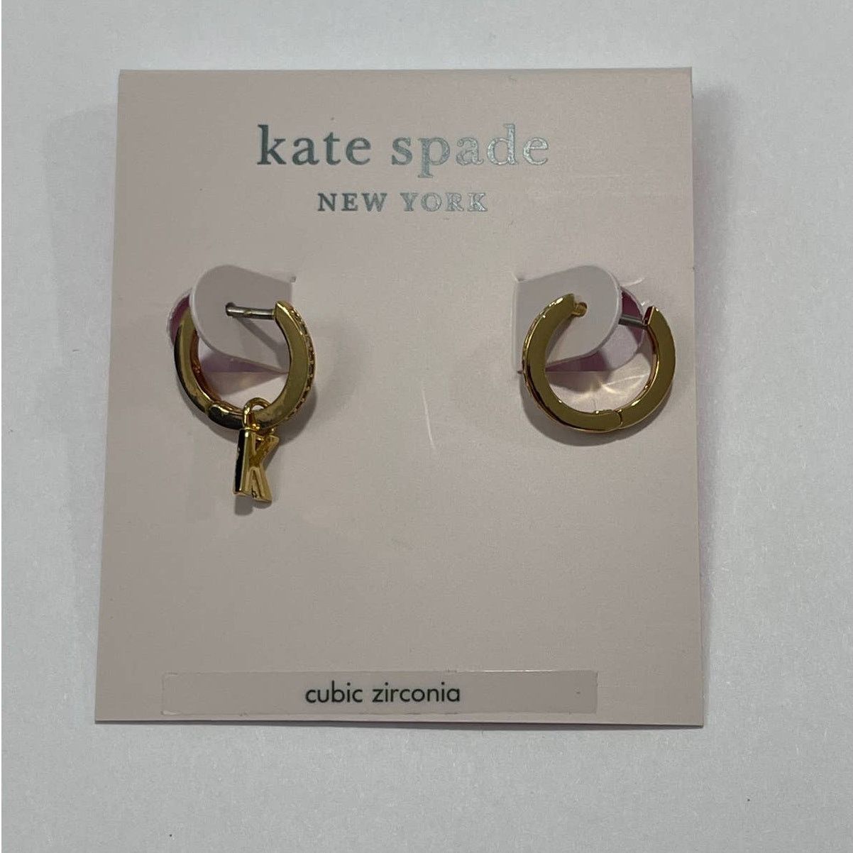 Kate Spade Kate Spade Tiny Twinkles k Huggies Letter K earrings New Size ONE SIZE - 3 Thumbnail