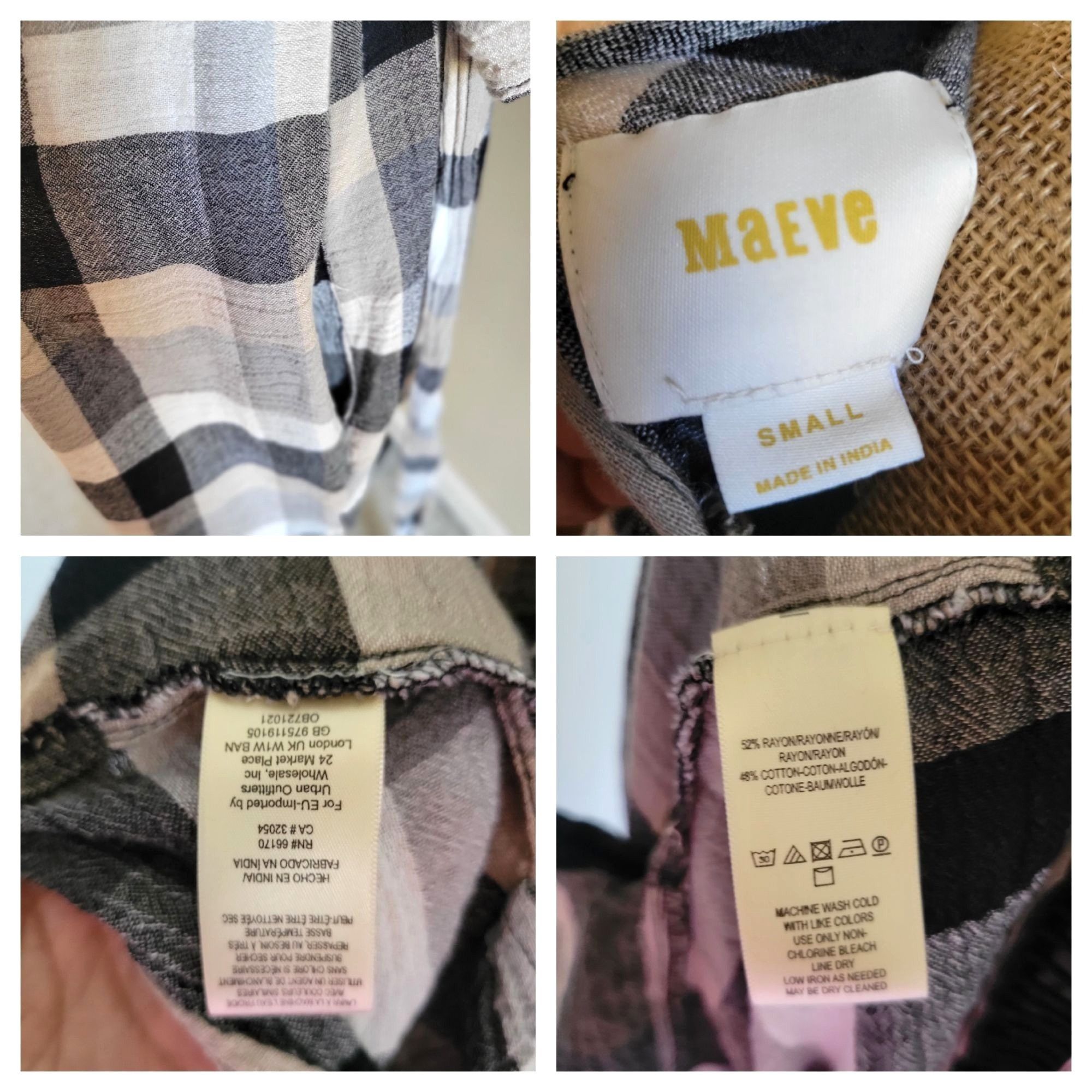Anthropologie Anthropology Mauve Plaid Bohemian Tunic Dress With Belt & L Size S / US 4 / IT 40 - 8 Thumbnail
