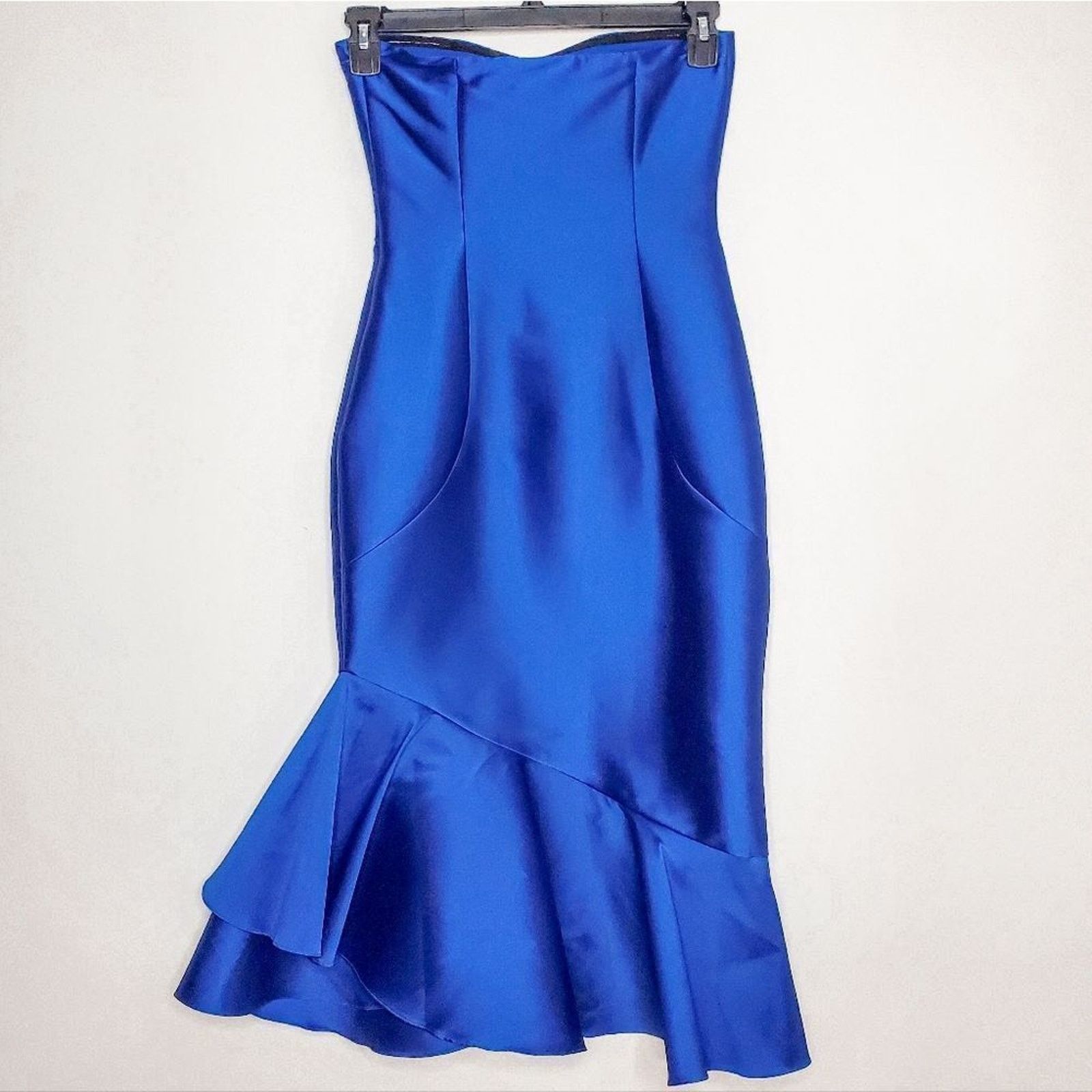 Sachin & Babi Sachin Babi Imperial Blue Cleo Strapless Mermaid Scuba Dress Size XS / US 0-2 / IT 36-38 - 4 Thumbnail