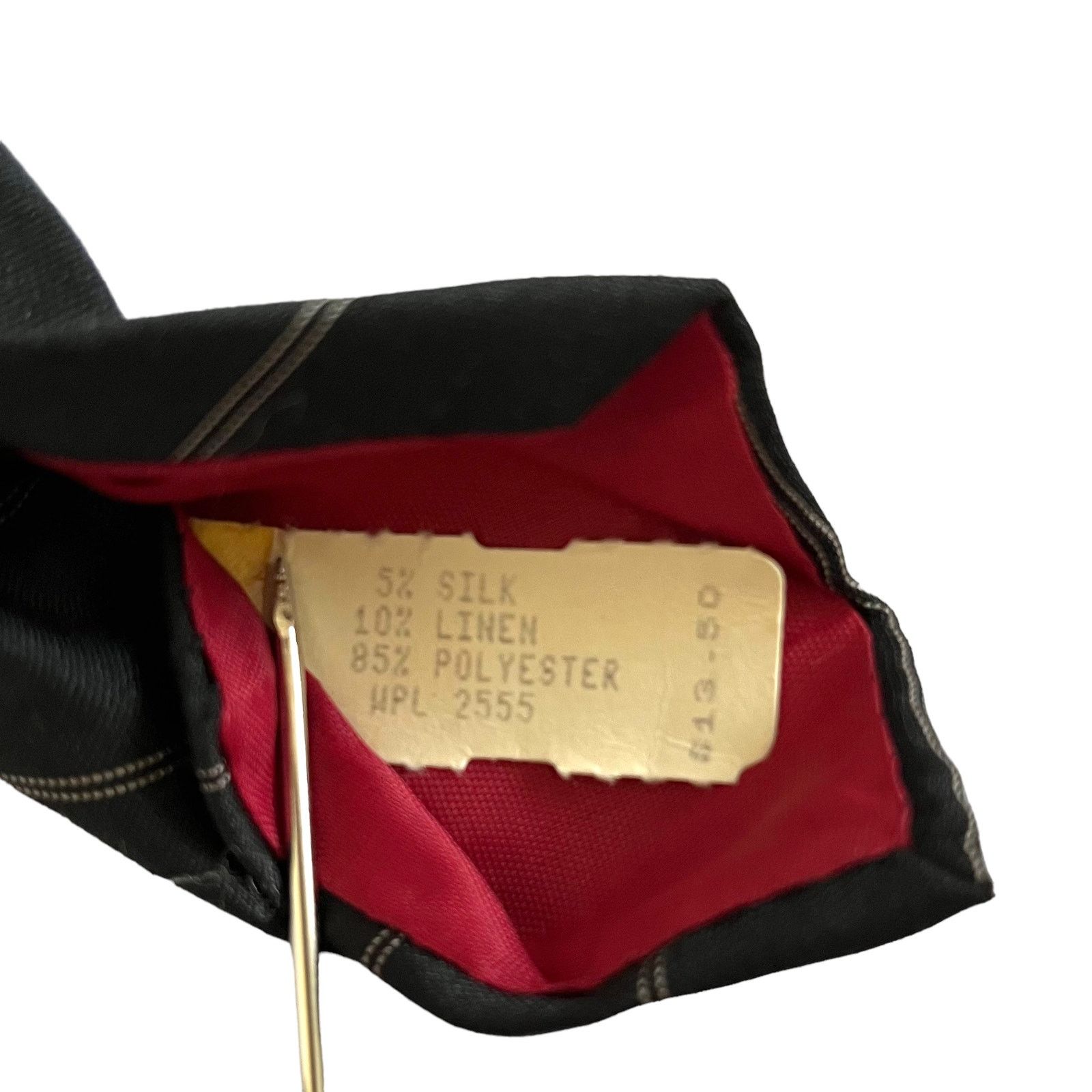 Etienne Aigner × Vintage Vintage Etienne Aigner Black Striped Silk Blend Logo Tie Size ONE SIZE - 6 Thumbnail