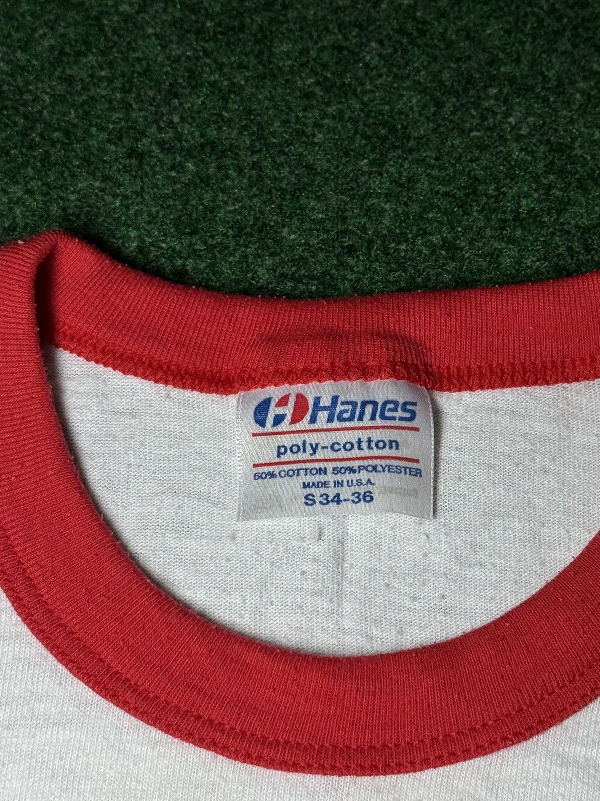 Hanes × Vintage Vintage 80s 90s March Of Dimes WalkAmerica Ringer T Shirt Size US S / EU 44-46 / 1 - 3 Thumbnail