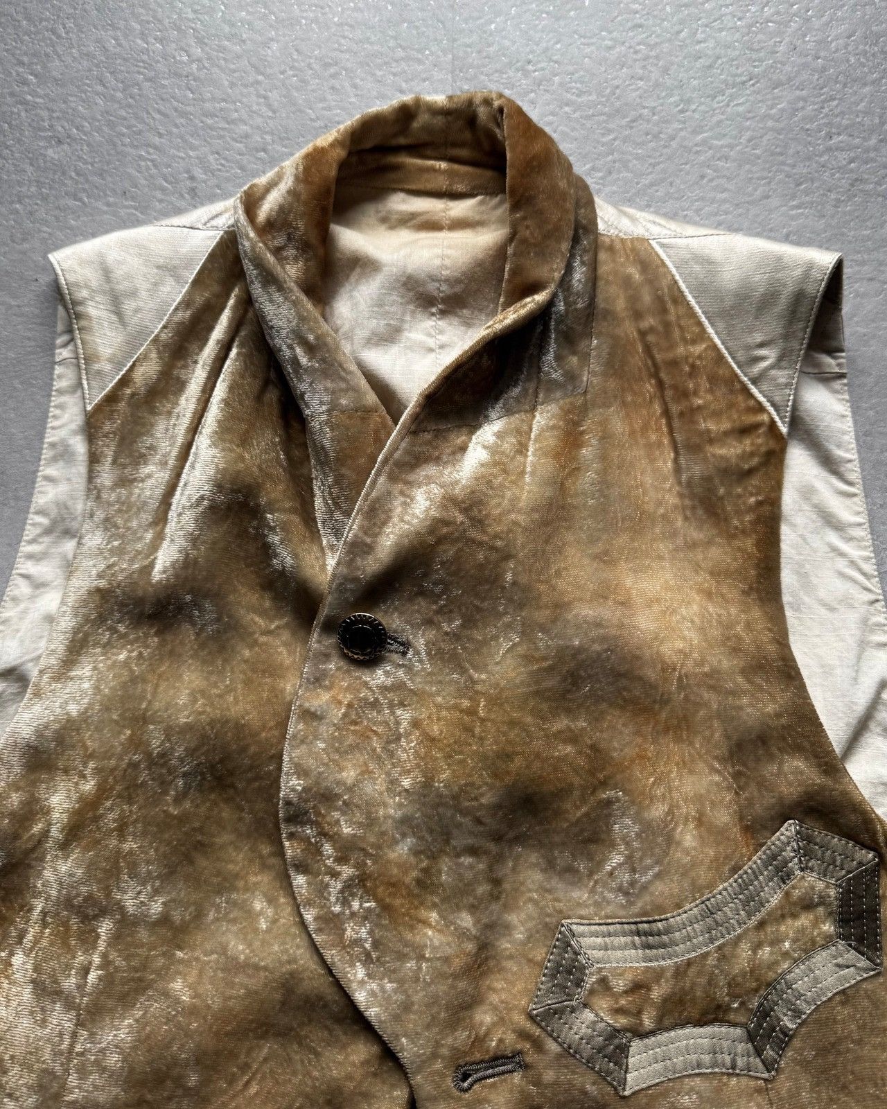 Number (N)ine SS2009 NUMBER (N)INE 'The Lonesome Heroes' velour vest Size 46L - 4 Thumbnail