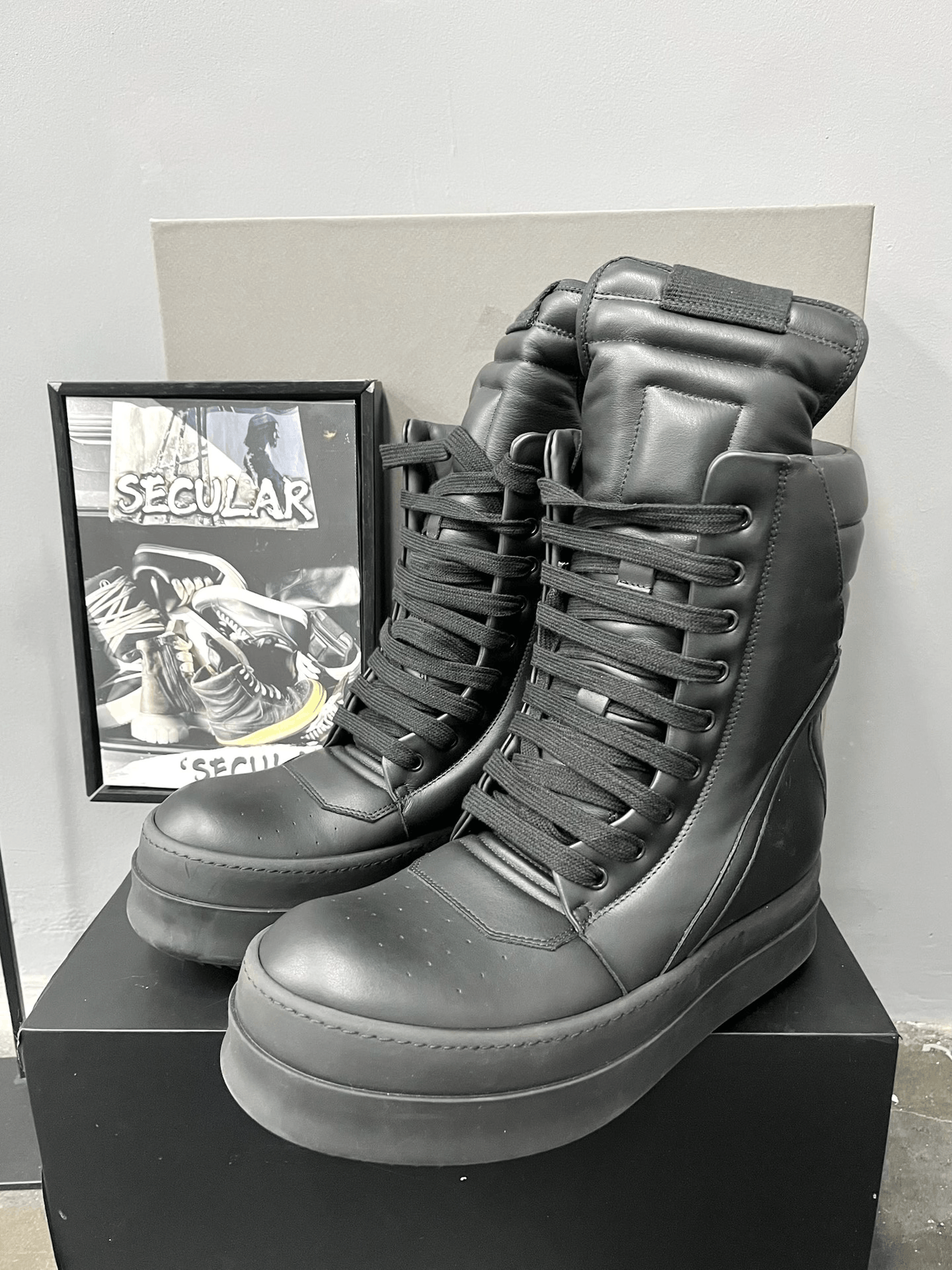 Rick Owens Rick Owens 25SS Mega High-Top Platform Size US 7 / EU 40 - 1 Thumbnail
