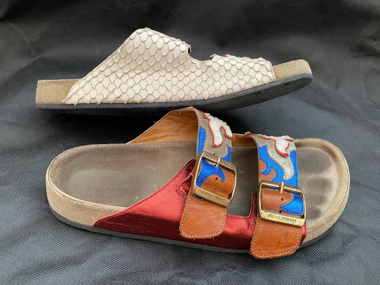 Isabel Marant 🔥 Isabel Marant Double-Buckle Flame Flat Sandal, Red Size US 5.5 / EU 38 - 4 Thumbnail