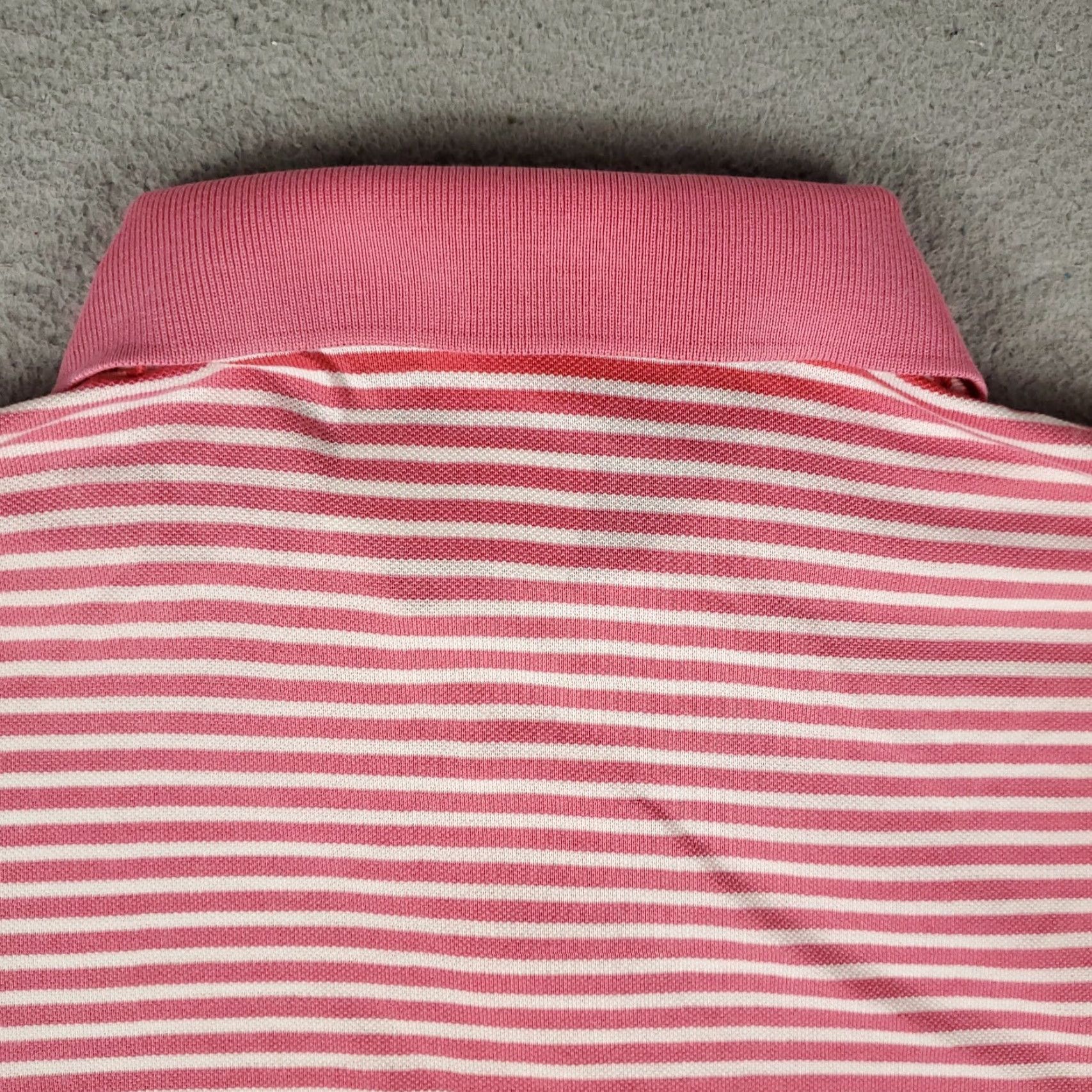 Ralph Lauren RALPH LAUREN Polo Shirt Mens Medium Pink Striped Casual Short Sleeve Polo Shirt M Pink American Preppy Logo Button-Front Classic Fit Men’s Shirt Size US M / EU 48-50 / 2 - 3 Thumbnail