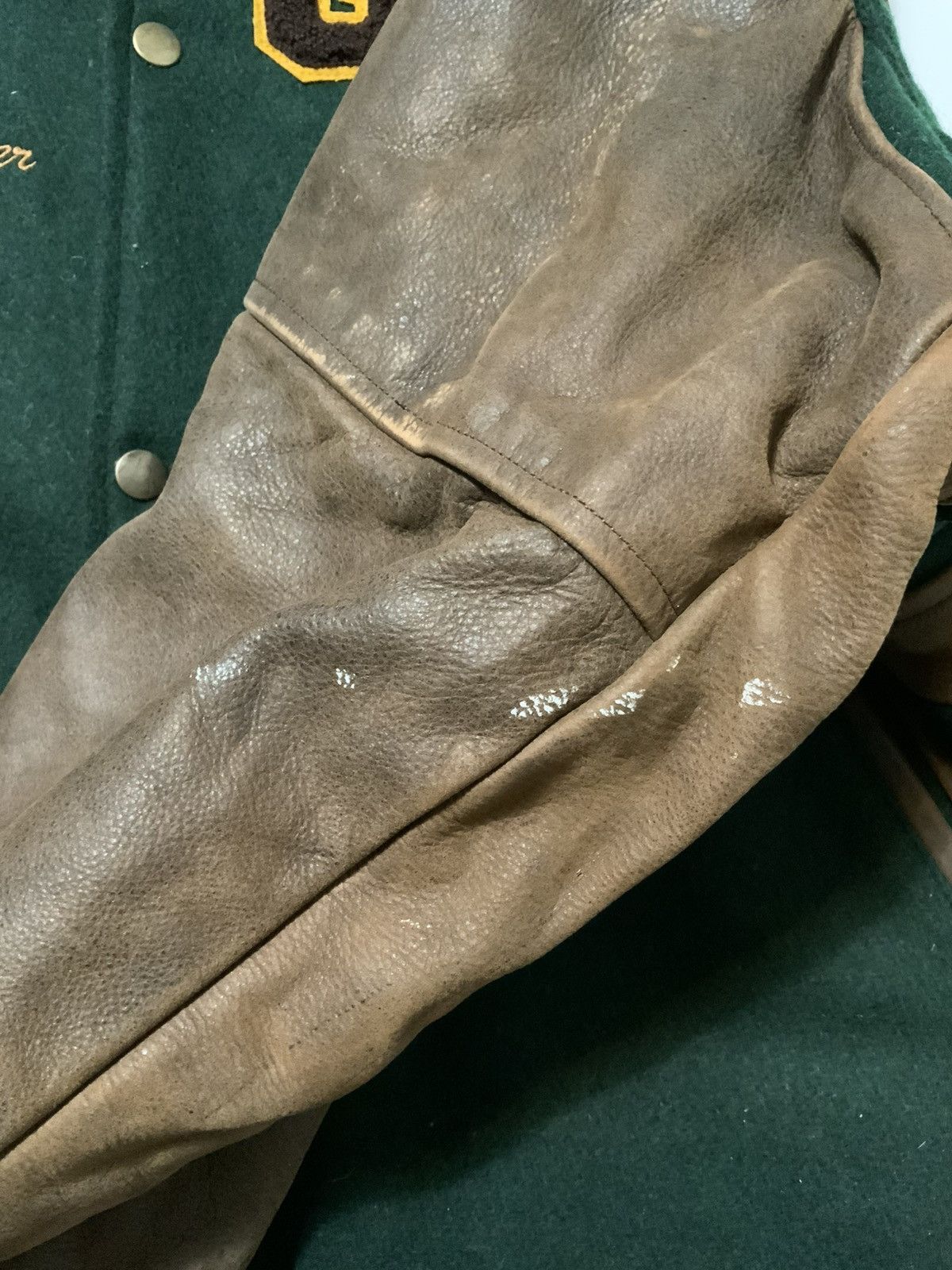 Vintage 90s G.U.F. Grace Under Fire Cast Crew Wool Leather Jacket Size US L / EU 52-54 / 3 - 6 Thumbnail